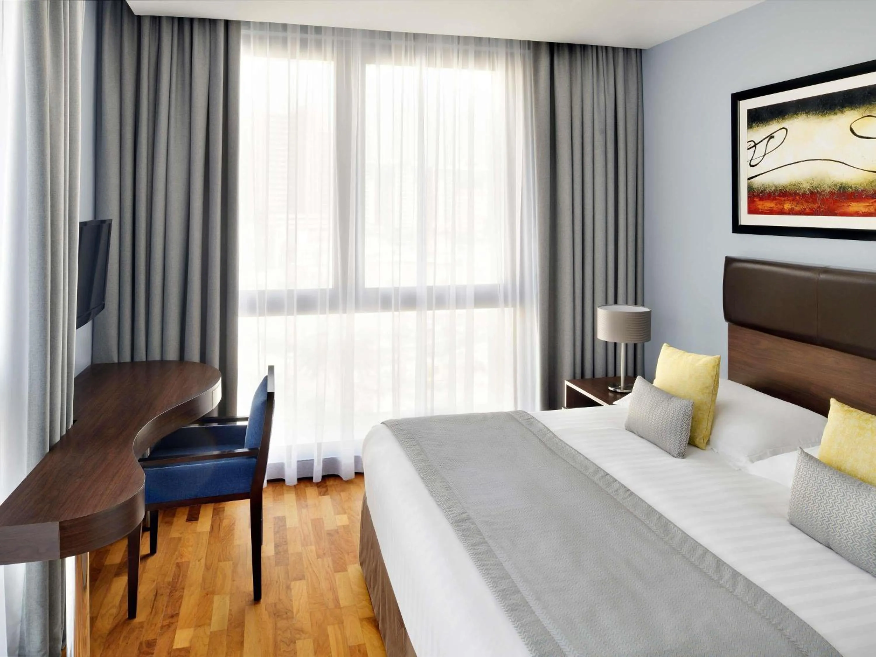 Bedroom, Bed in Mövenpick Hotel Apartments Al Mamzar Dubai