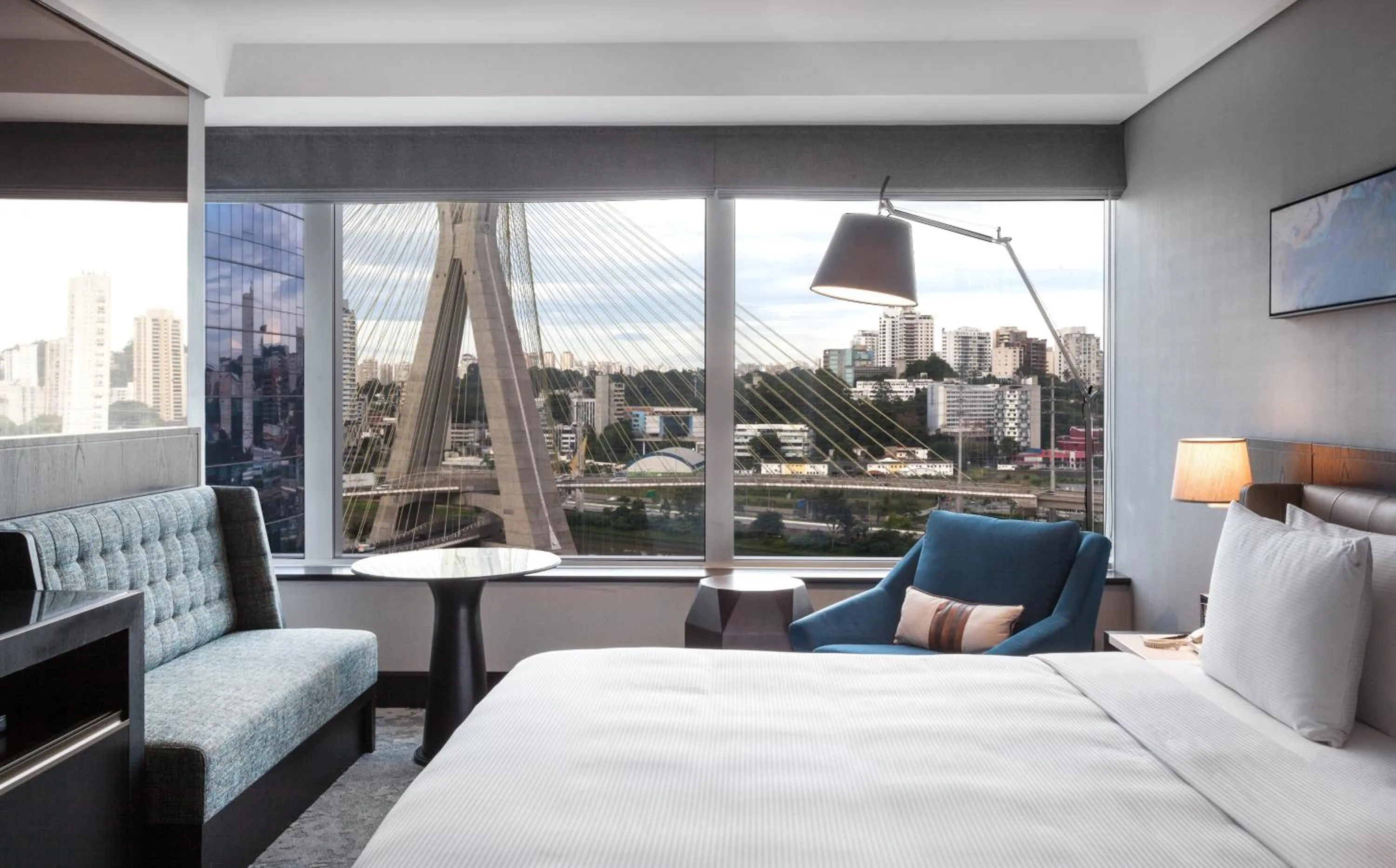 View (from property/room), Bed in Hilton Sao Paulo Morumbi