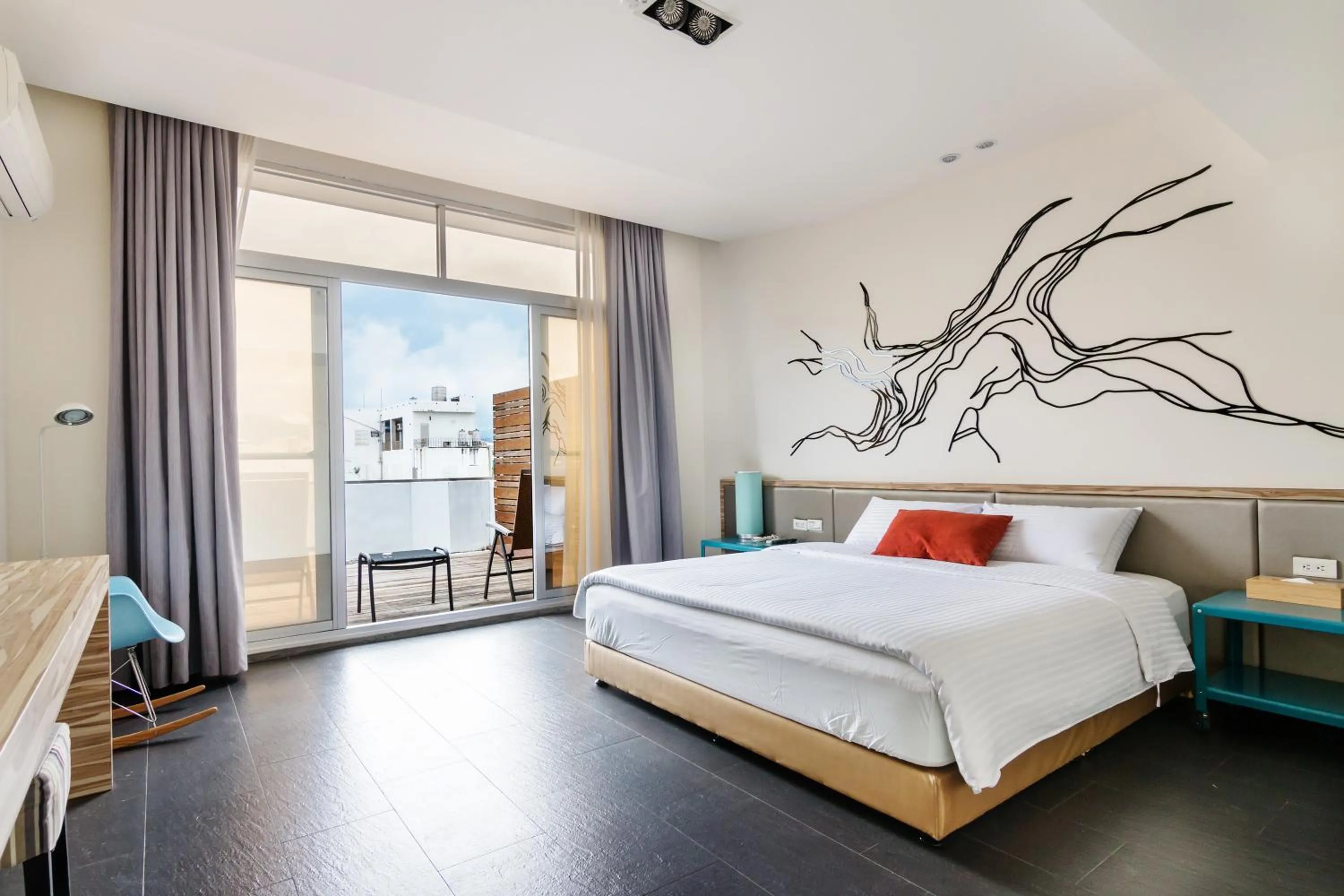 Patio, Bed in Taitung Spring Homestay B&B