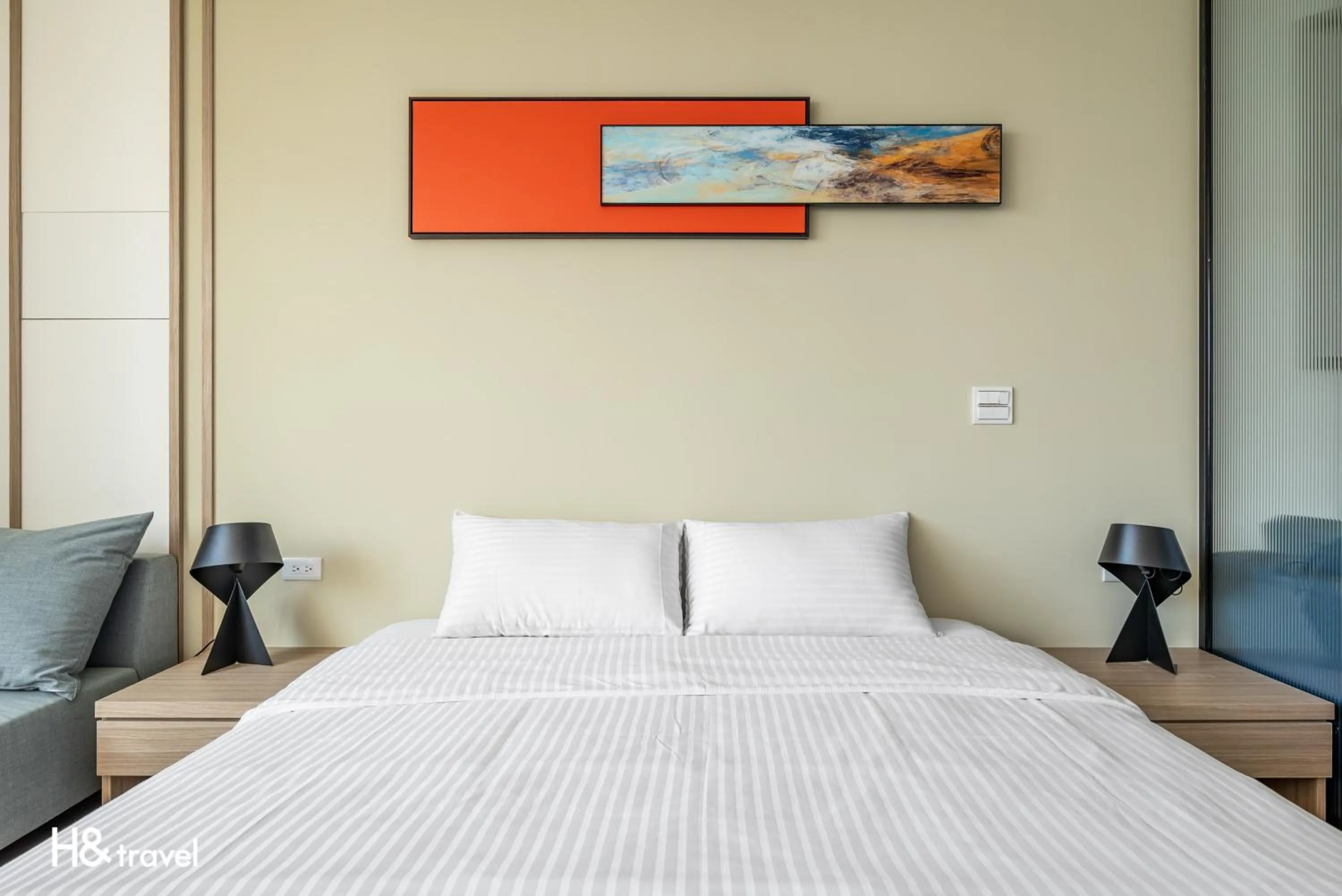 Decorative detail, Bed in Taitung Spring Homestay B&B