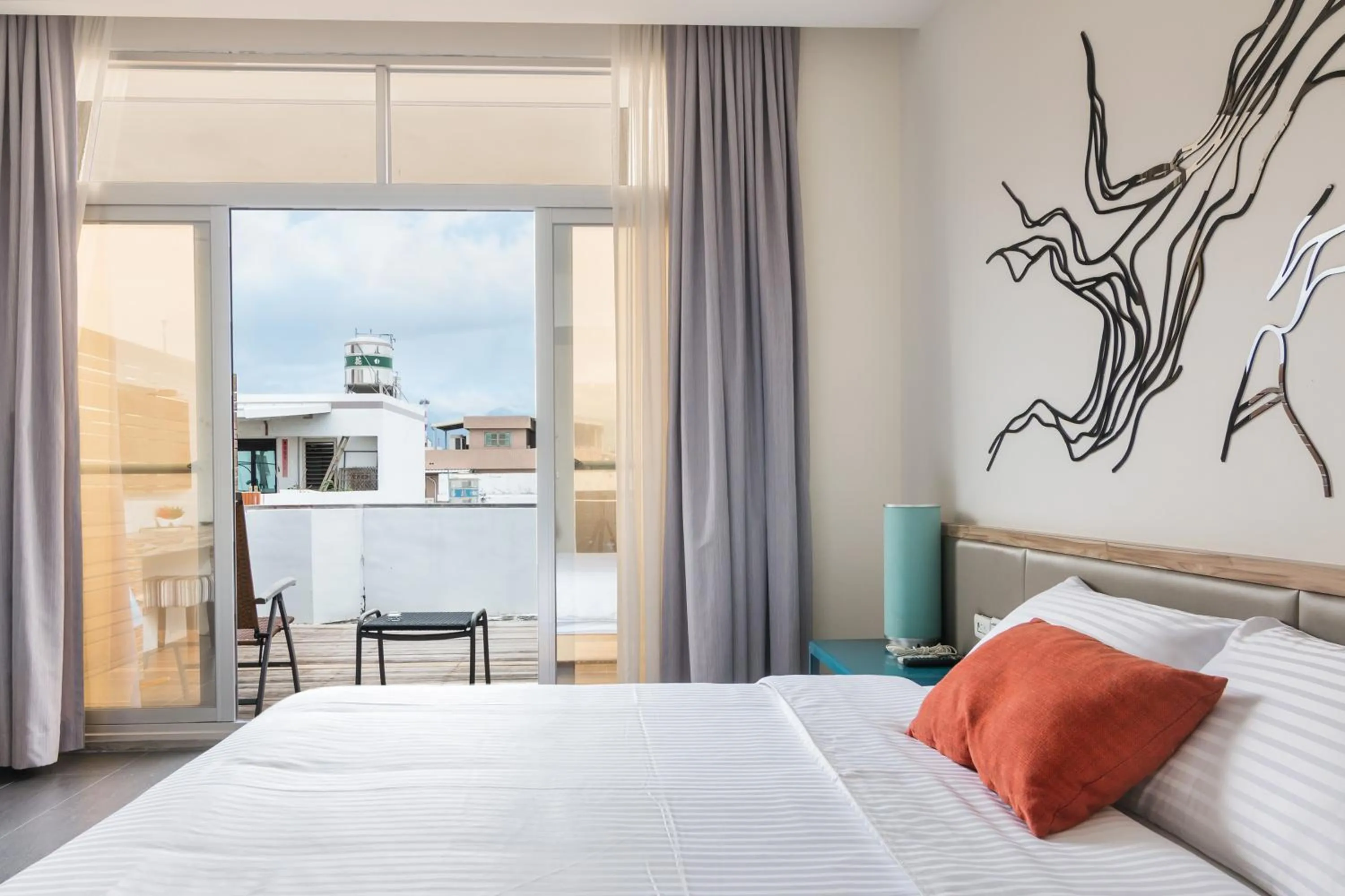 Patio, Bed in Taitung Spring Homestay B&B