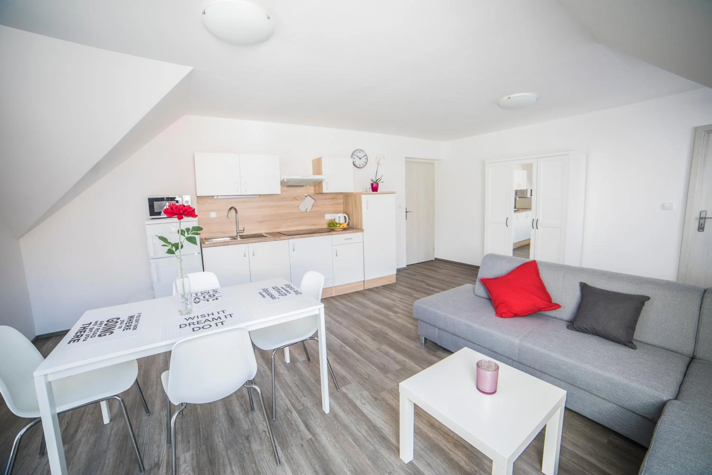 Kitchen or kitchenette in Apartmány U parku Třeboň