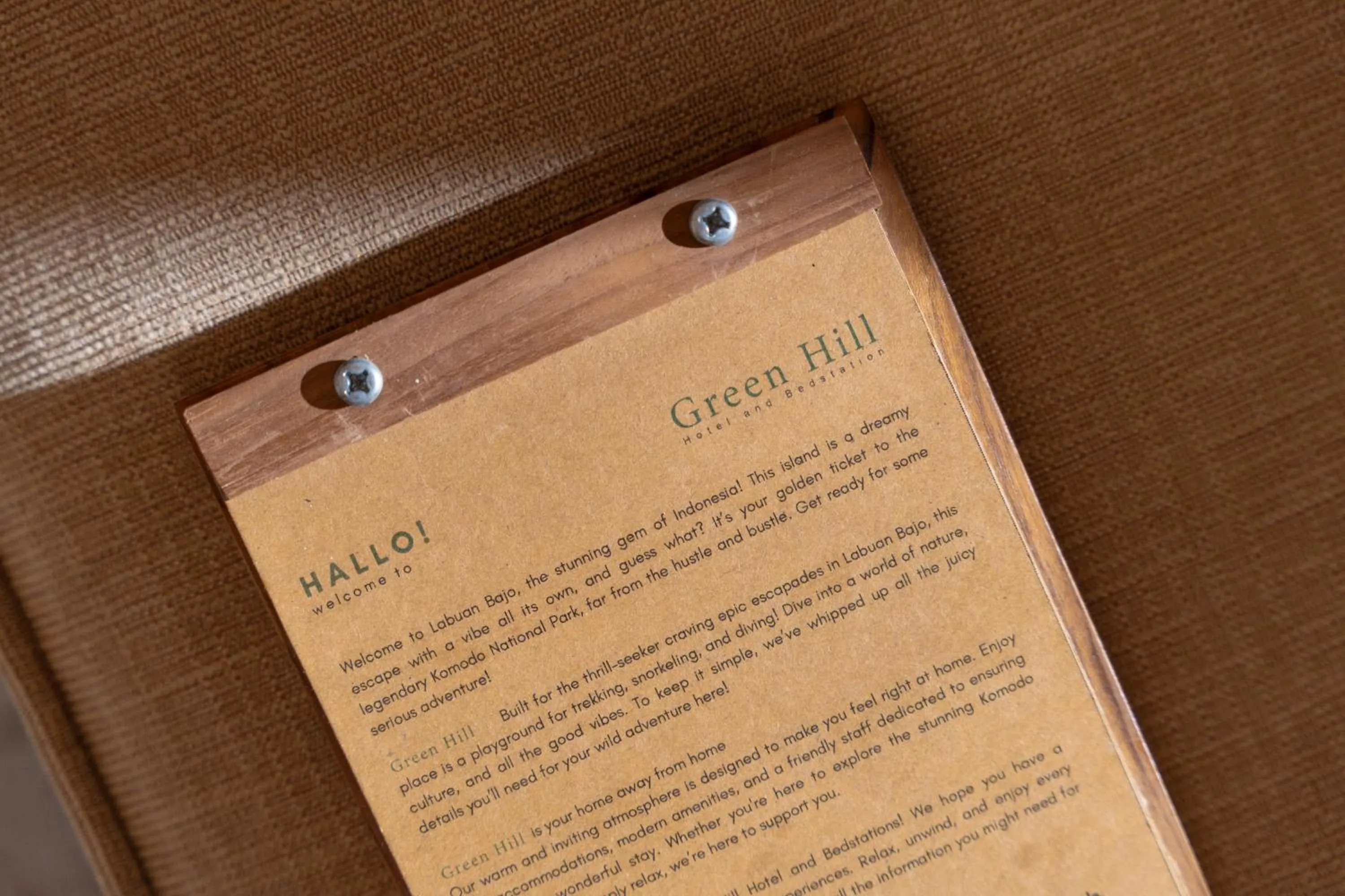 Property logo or sign in Green Hill Boutique Hotel