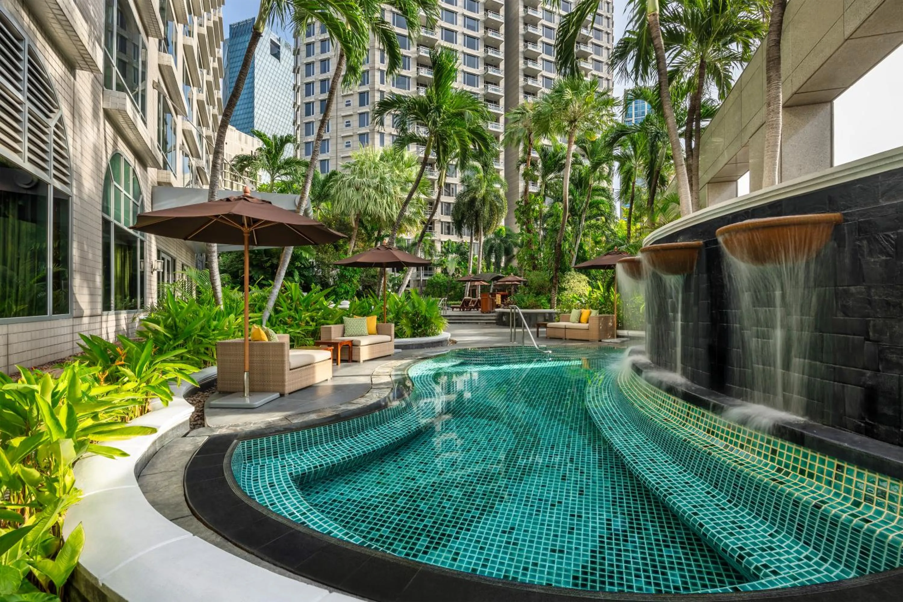 Swimming pool in Conrad Bangkok Residences