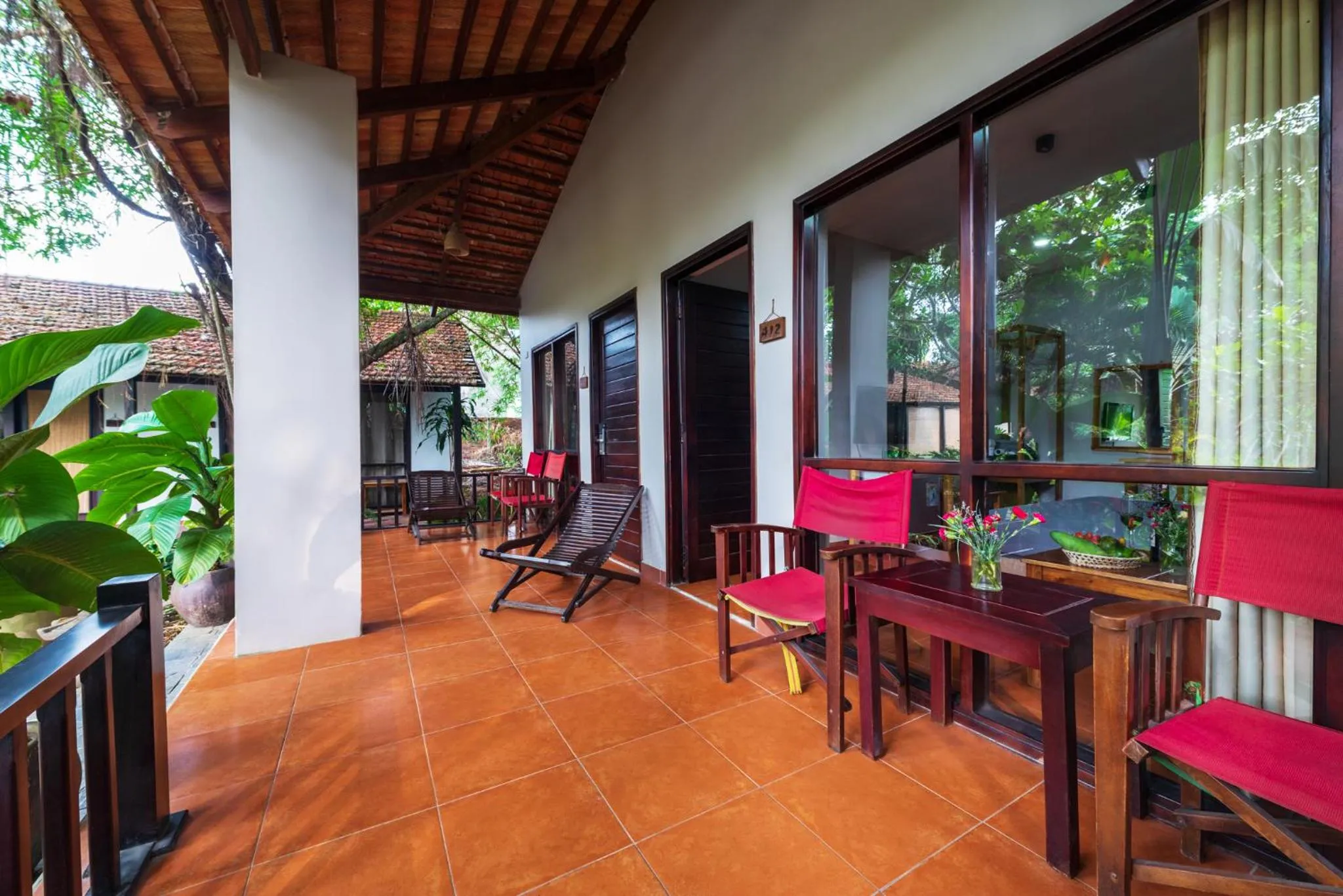 Balcony/Terrace in An Nhien Retreat Phu Quoc with Yoga Daily & Beach access