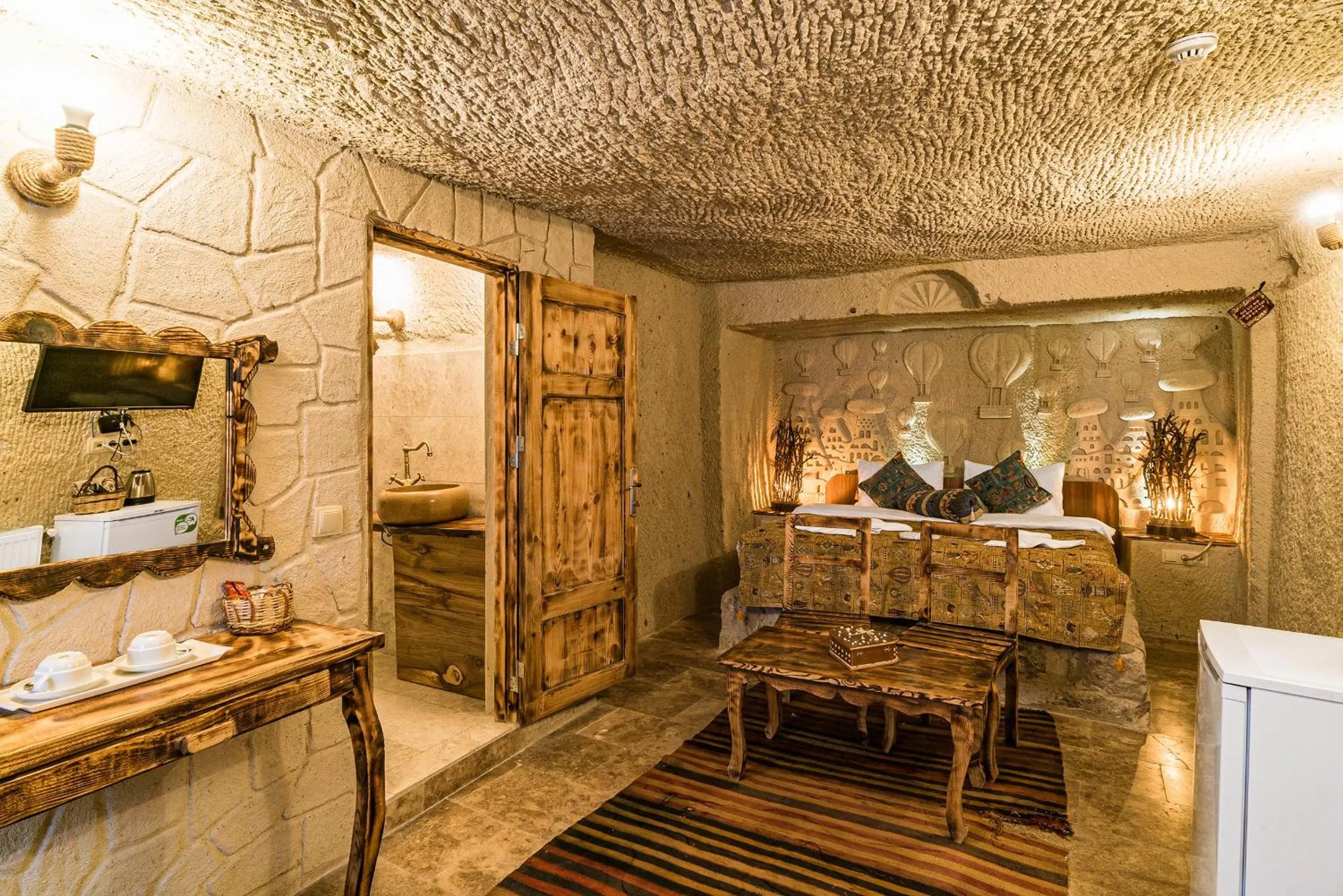 Bed in Cappadocia Ennar Cave Swimming Pool Hot & SPA