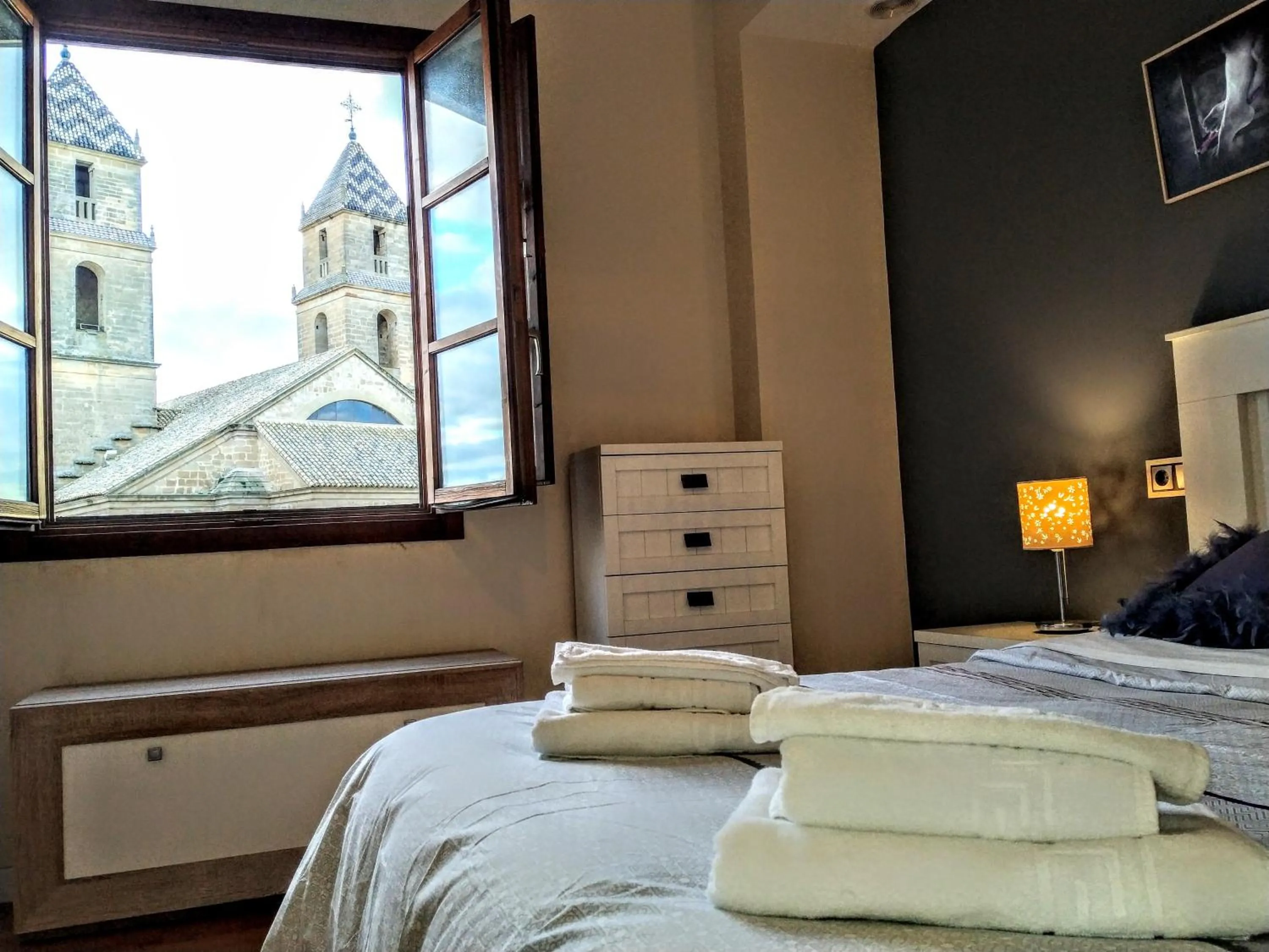 Bed in Apartamentos Sol Hospital Santiago