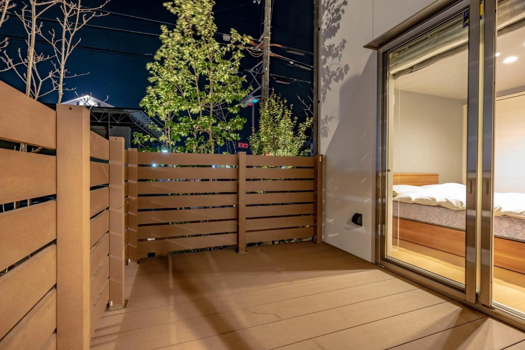 Balcony/Terrace, Bed in Rakuten STAY HOUSE x WILL STYLE Hachimanbori