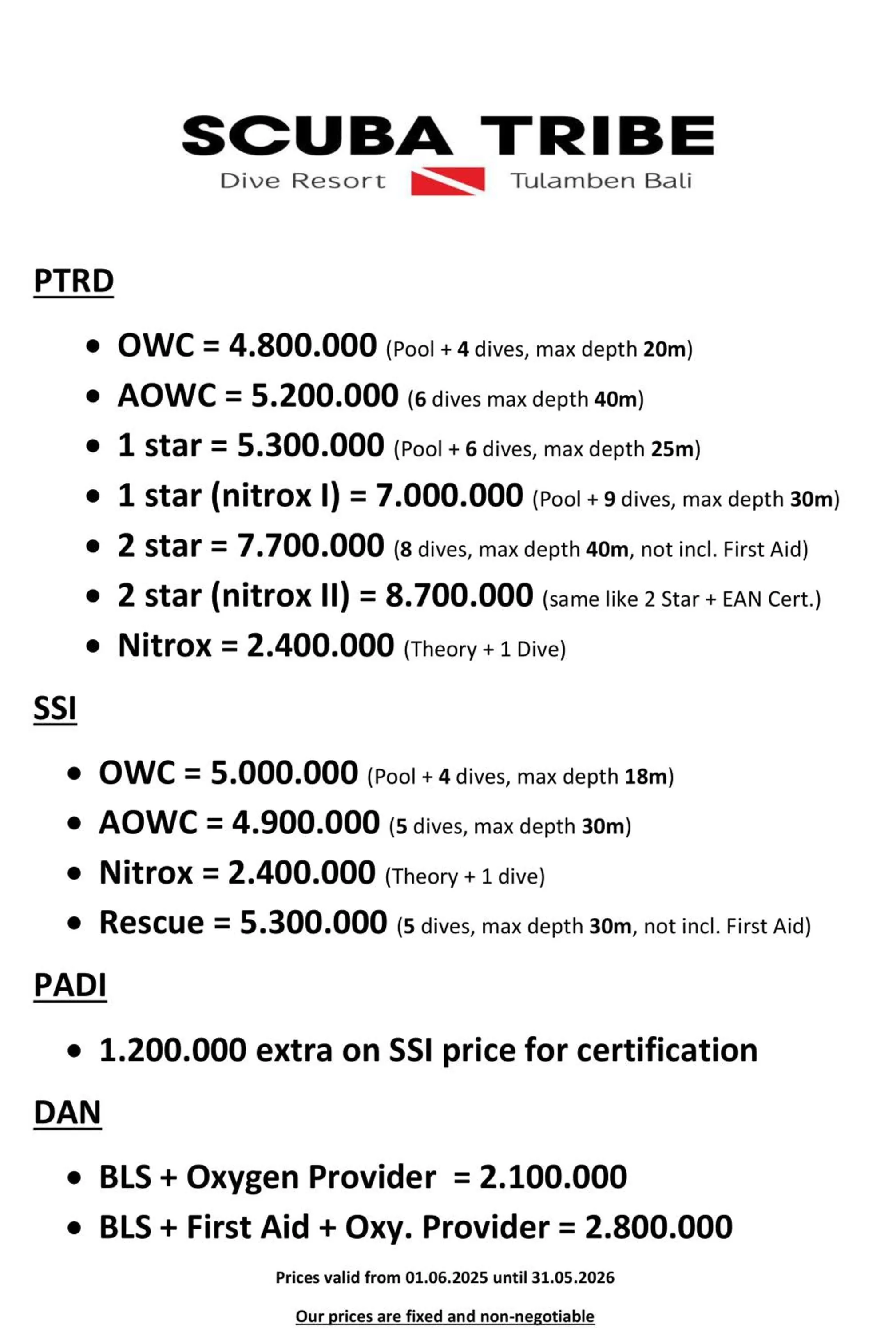 Activities in Scuba Tribe Bali dive-resort