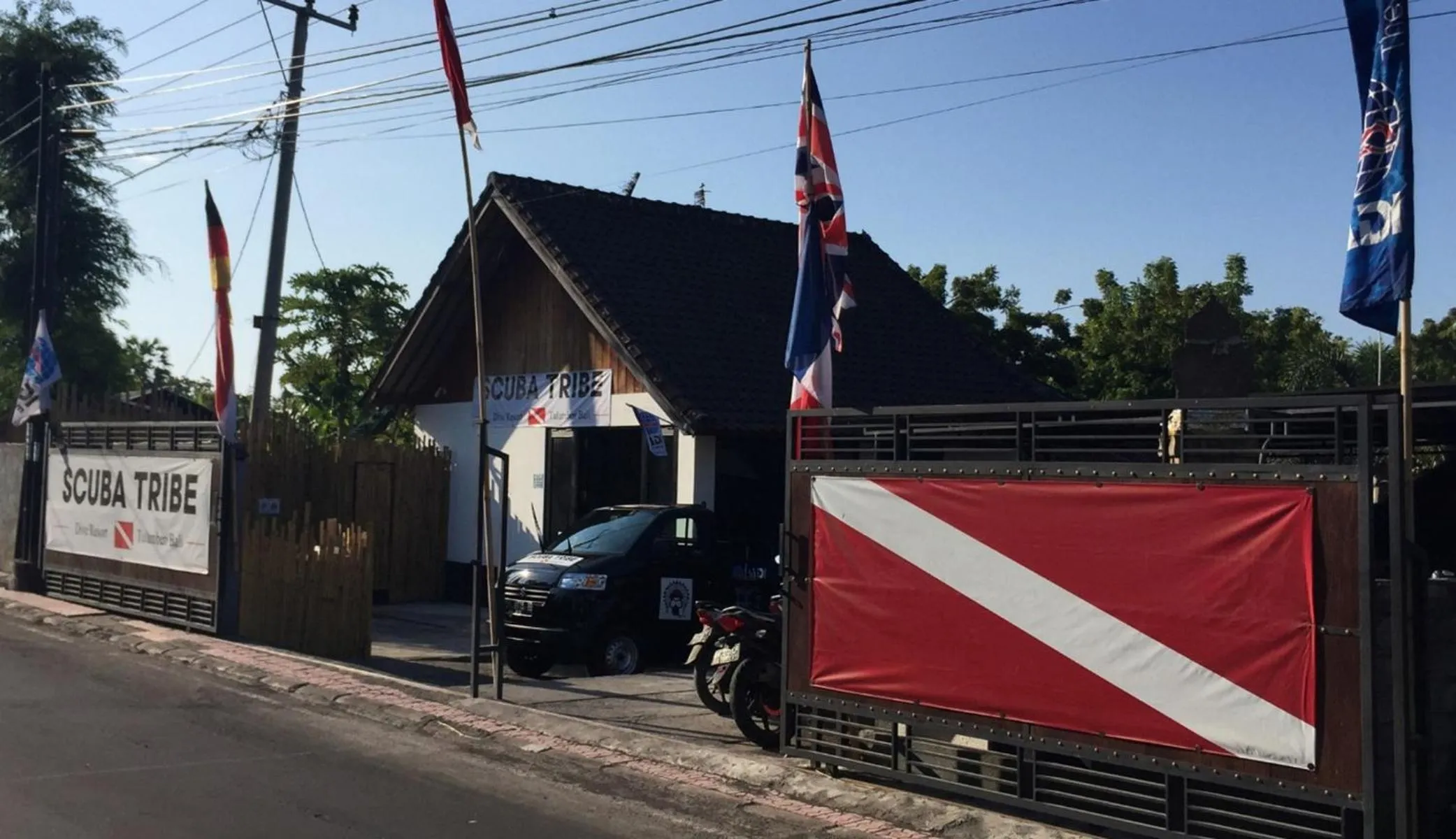 Facade/entrance in Scuba Tribe Bali dive-resort