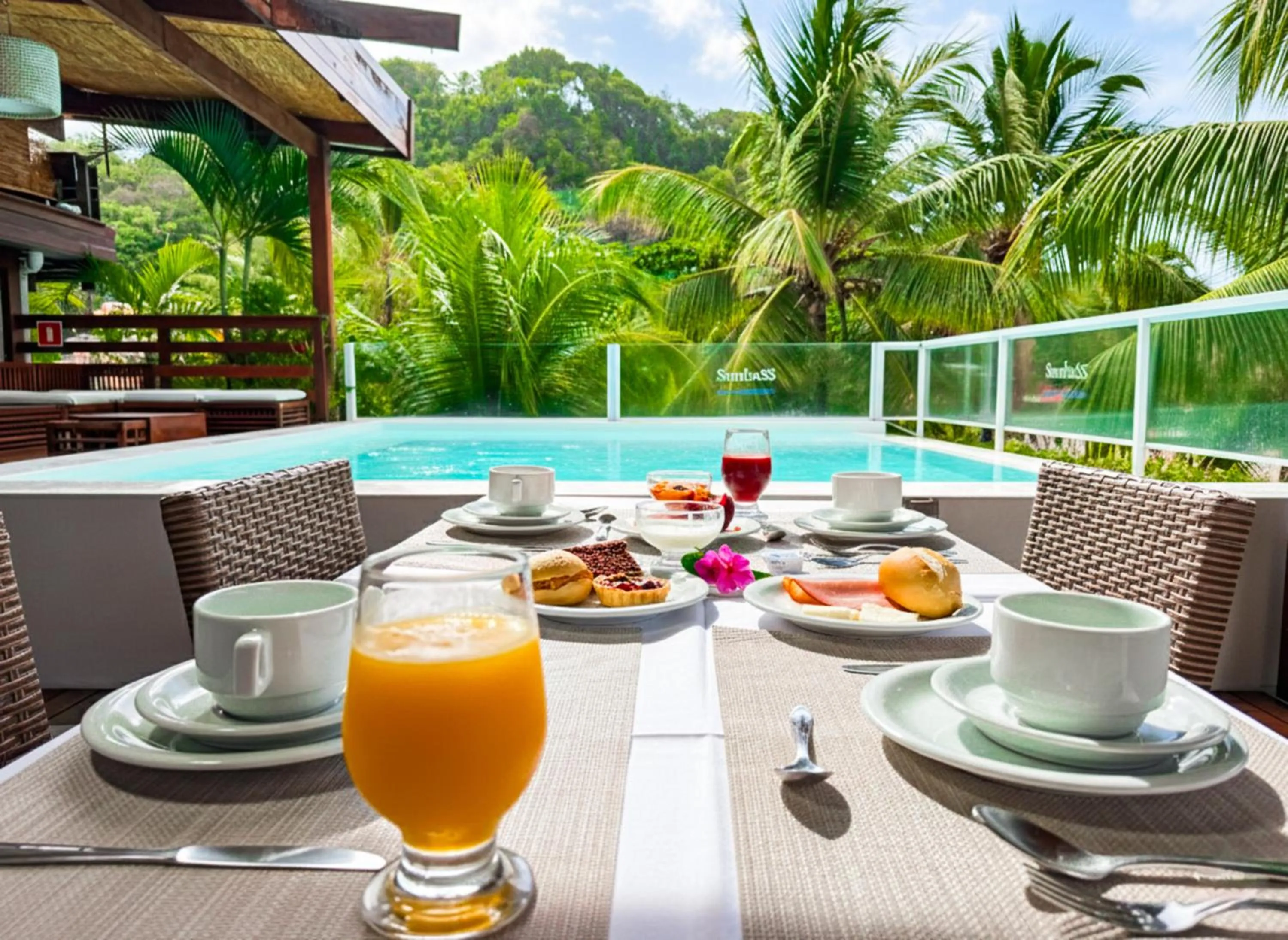 Swimming pool in Pousada Sambass