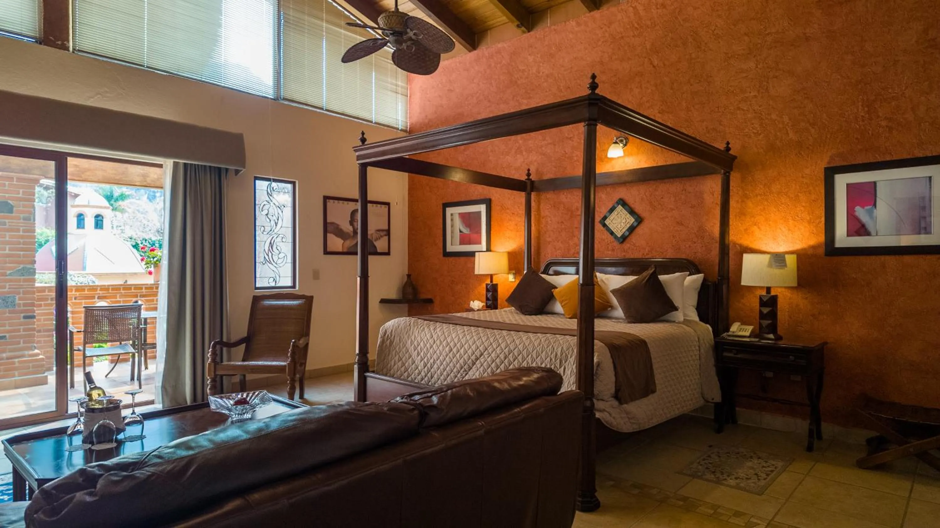 Seating area, Bed in La Buena Vibra Wellness Resort & Spa