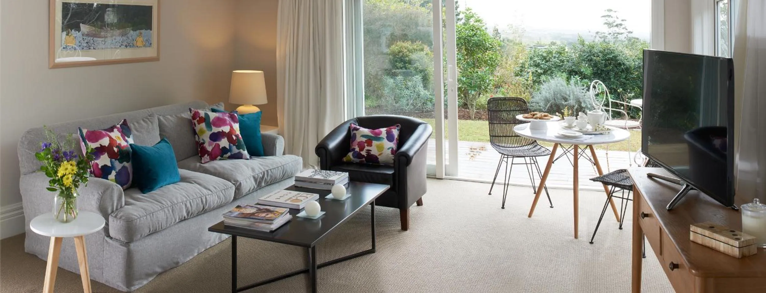 Living room in Treghan Luxury Lodge