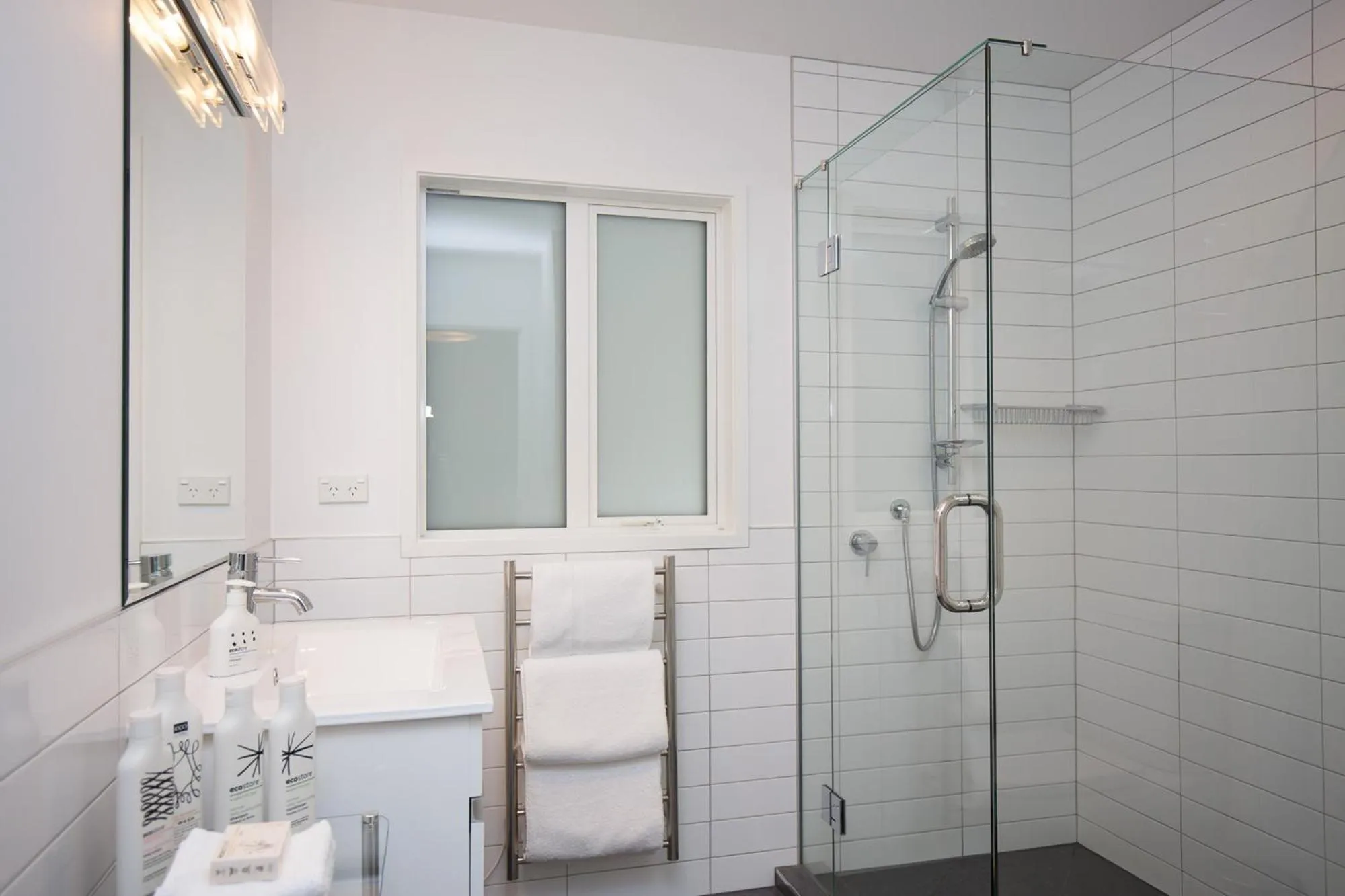 Shower in Treghan Luxury Lodge