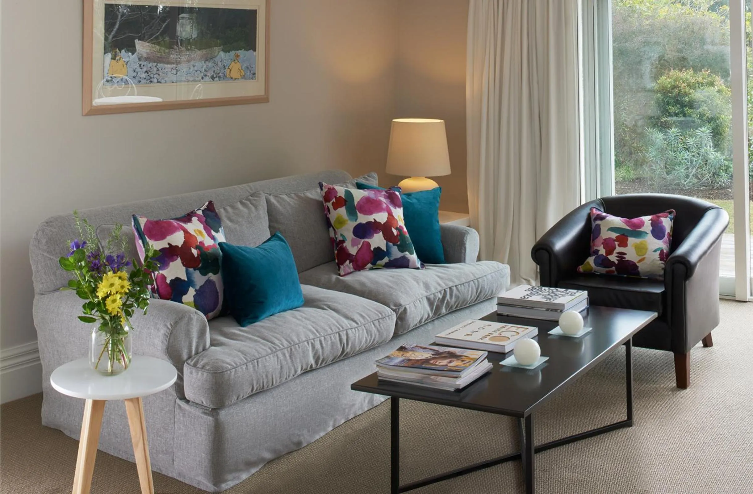 Living room in Treghan Luxury Lodge