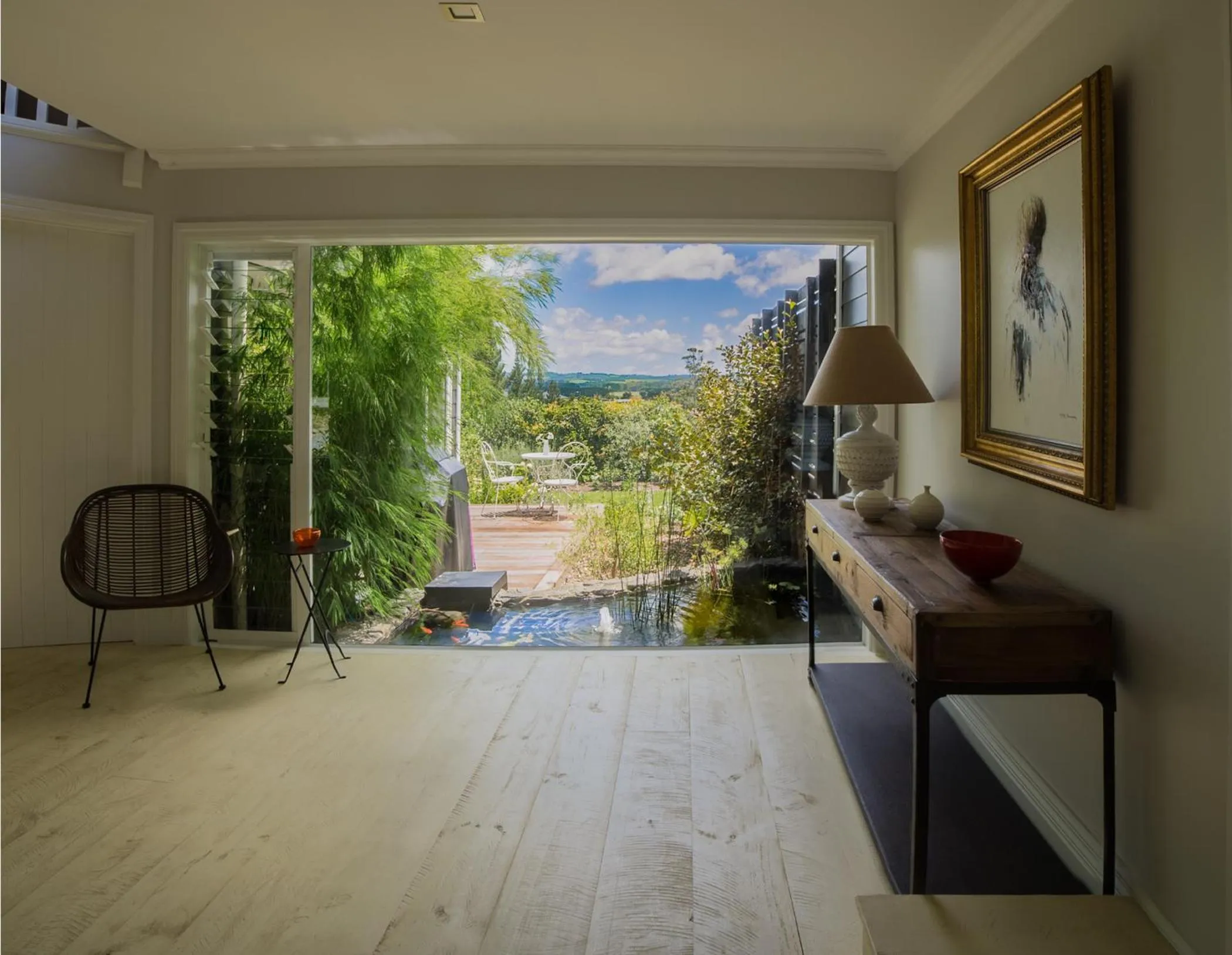 Garden in Treghan Luxury Lodge