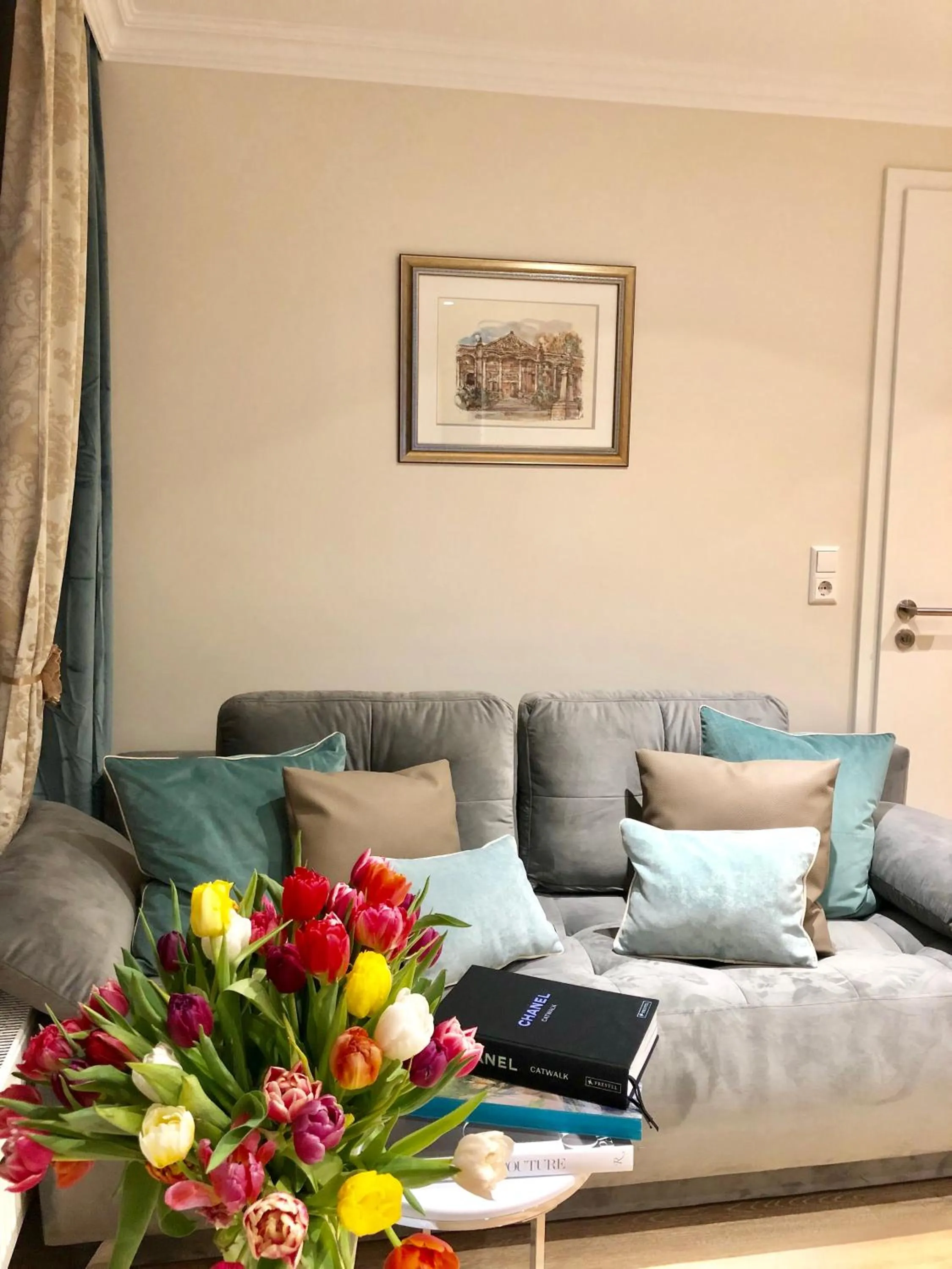 Living room, Bed in Reichel-Appartements