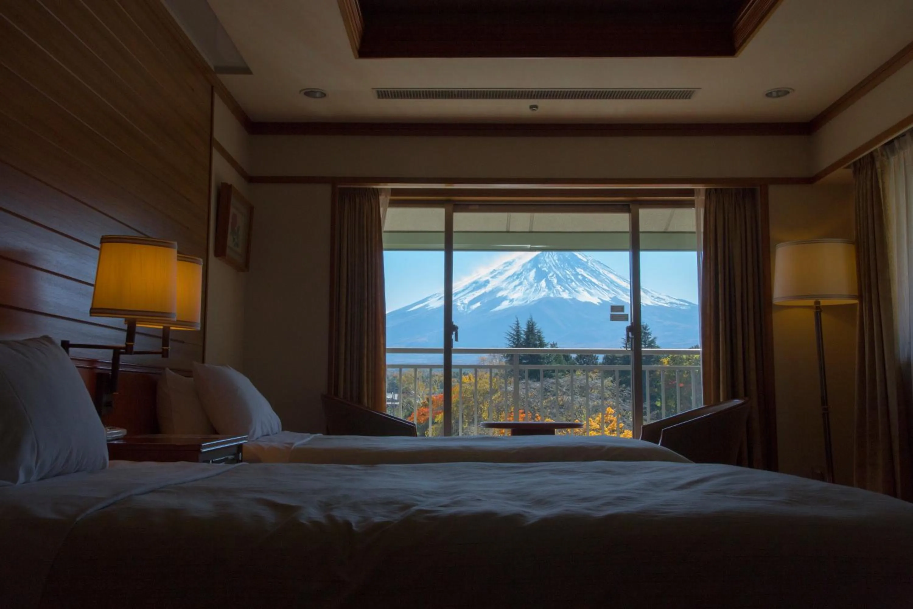 View (from property/room), Bed in Fuji View Hotel