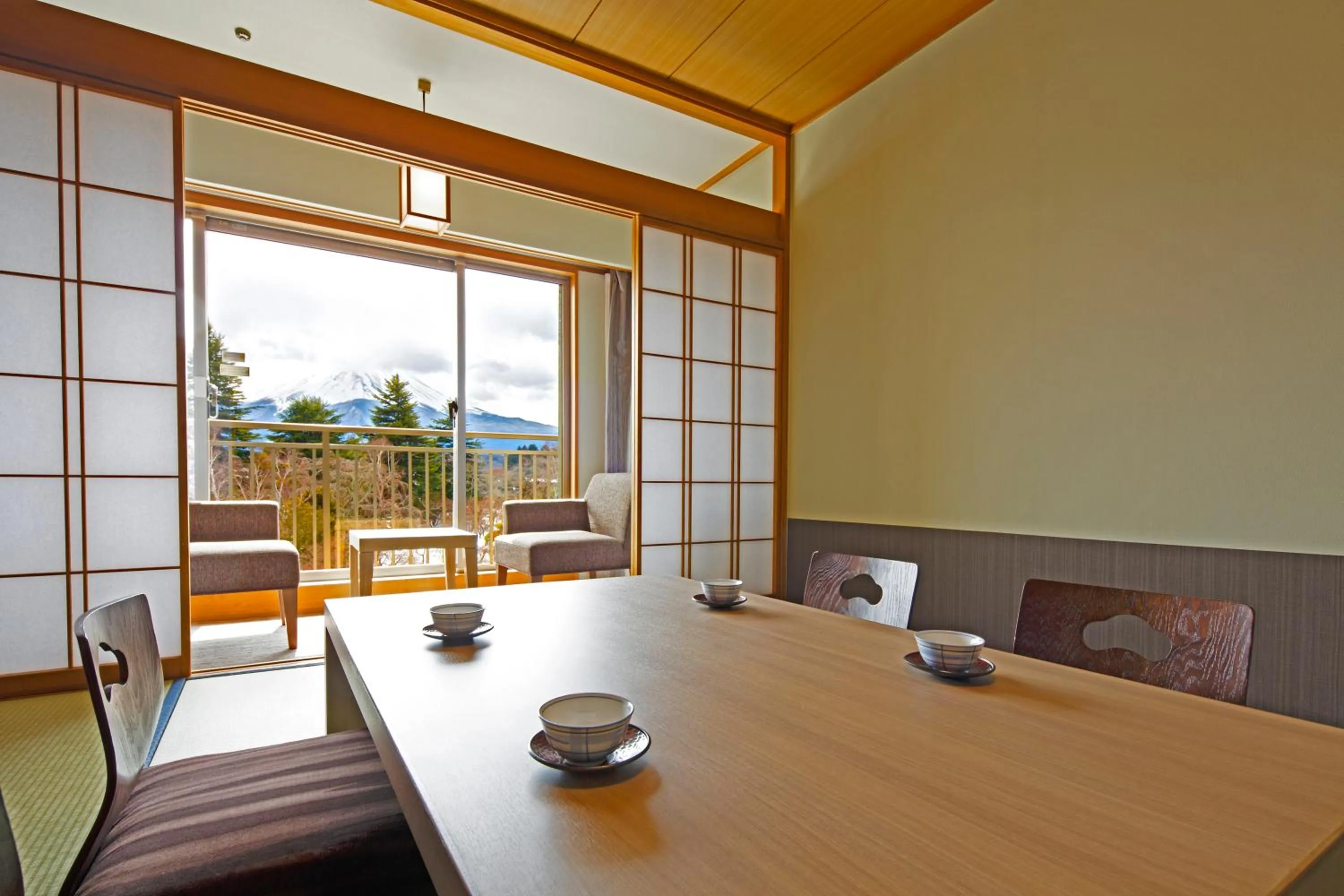 Dining area in Fuji View Hotel