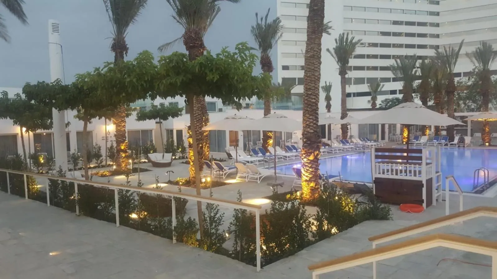 Pool view in Herbert Samuel Milos Dead Sea