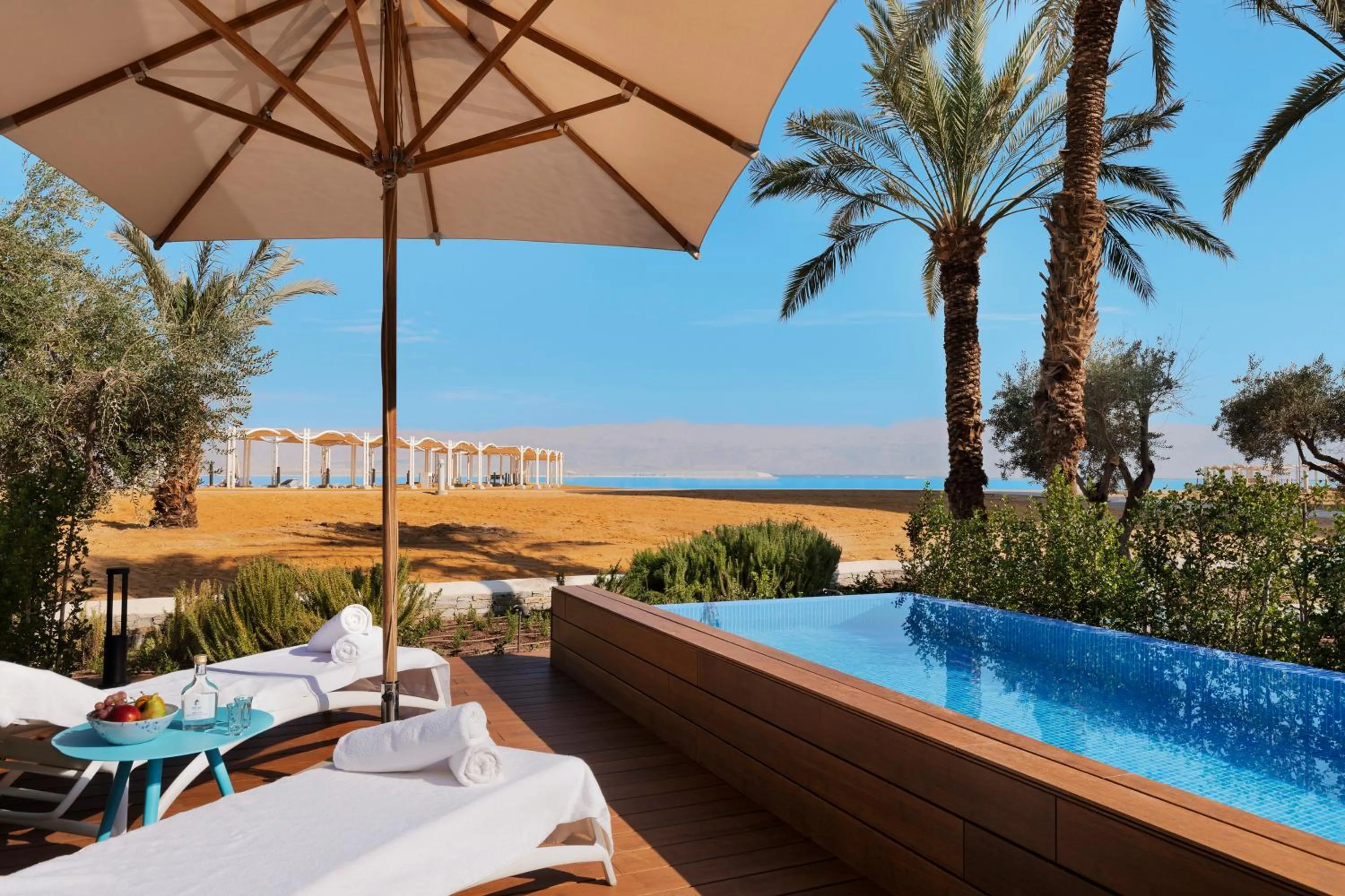 Swimming pool in Herbert Samuel Milos Dead Sea