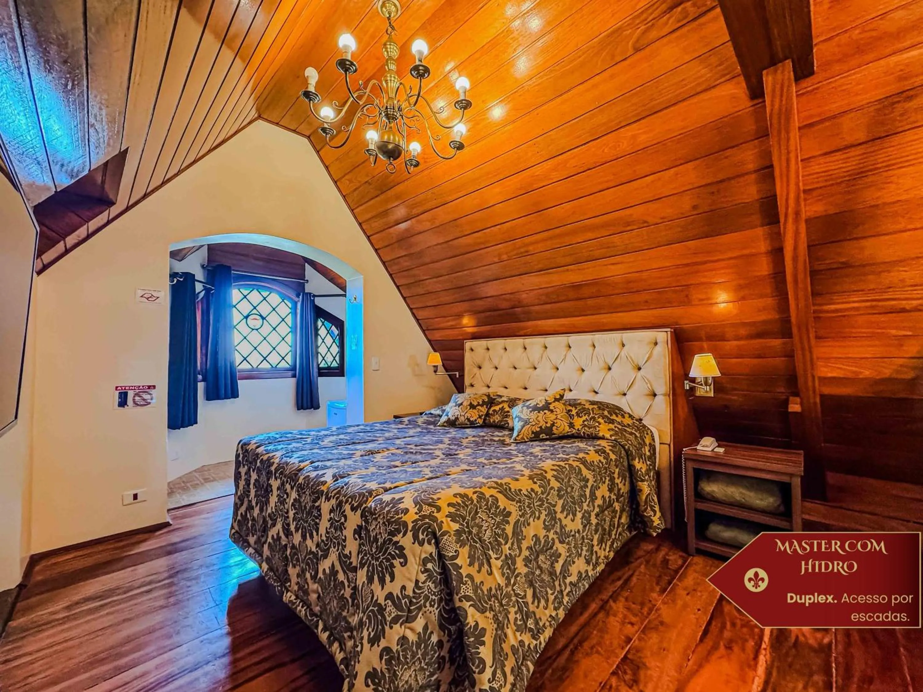 Bed in Hotel Castelo Nacional Inn Campos do Jordão