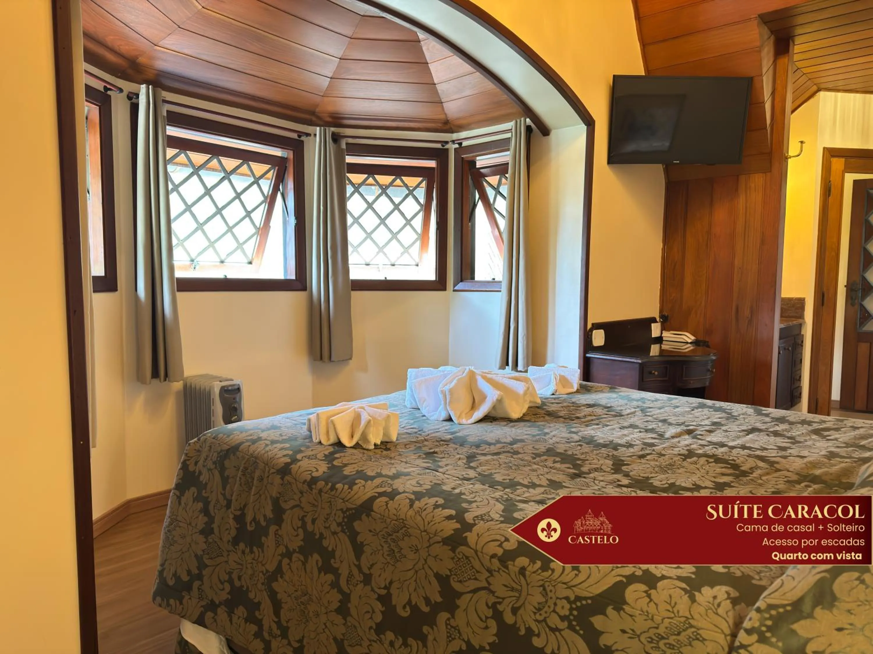 Bed in Hotel Castelo Nacional Inn Campos do Jordão