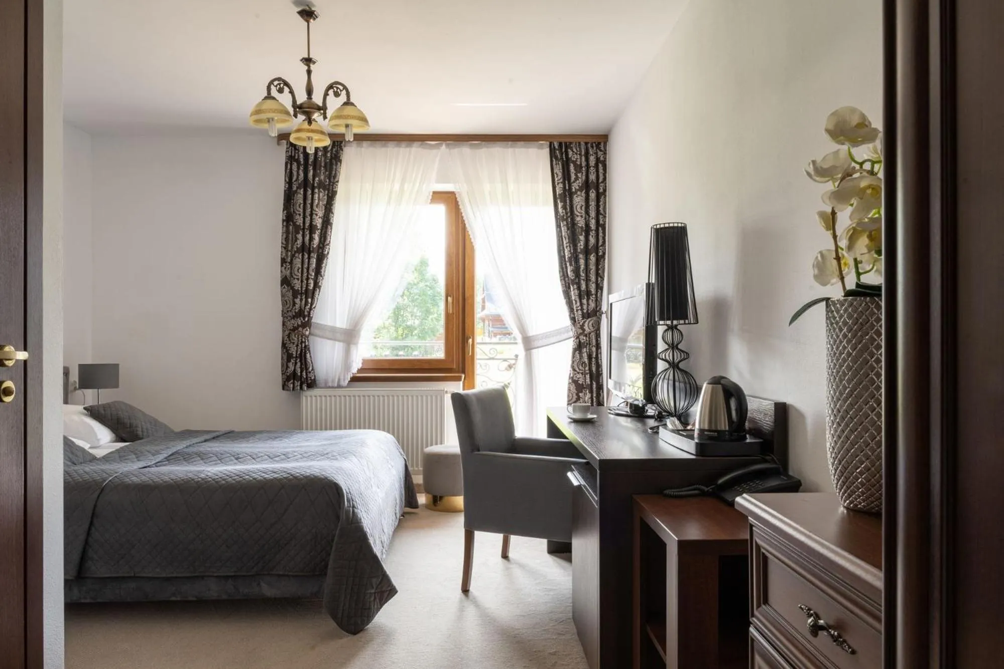 Bed in Sądelski Dwór Medical & SPA