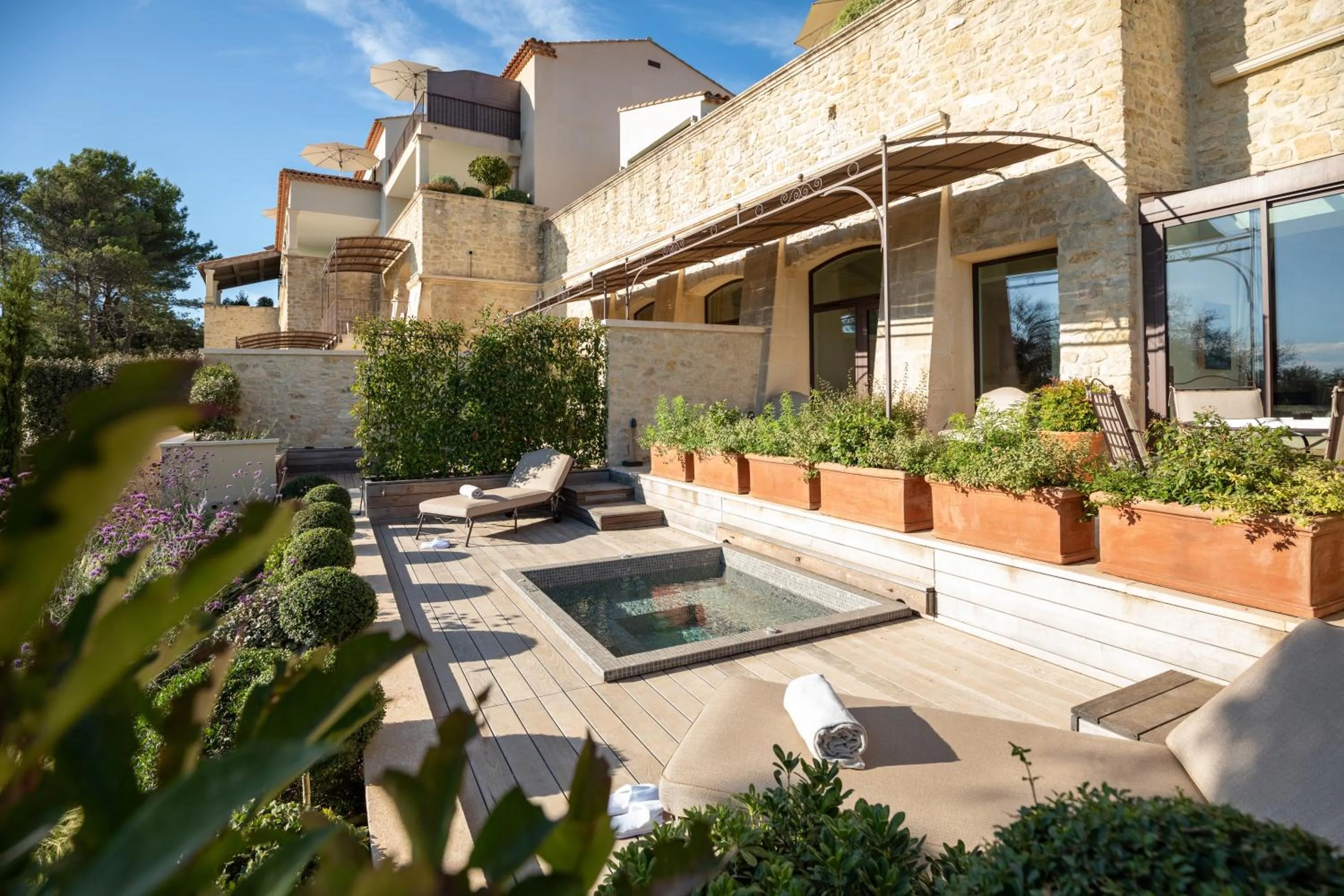 Patio in Coquillade Provence - Relais & Châteaux