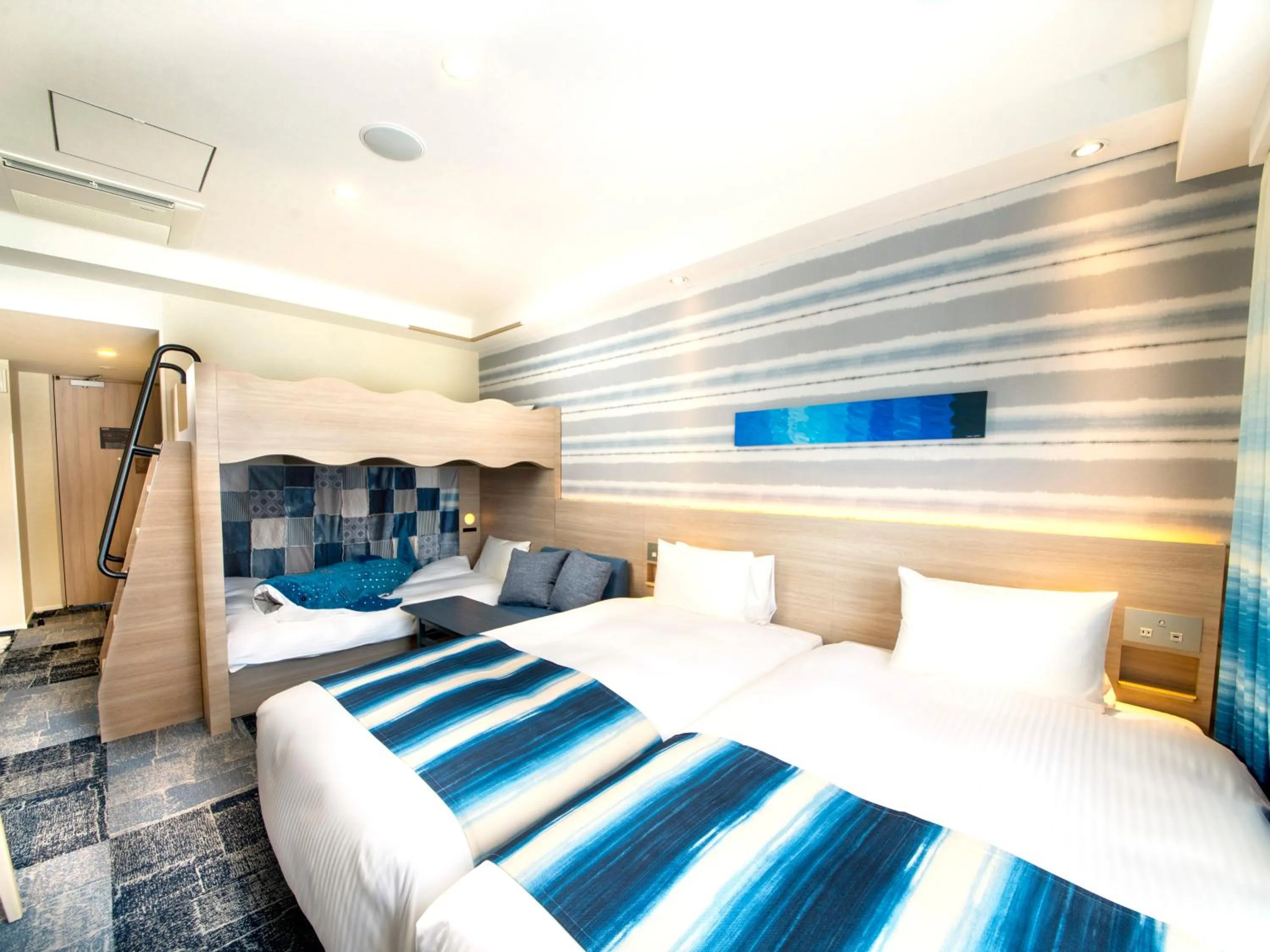 Bed in Hotel Torifito Naha Asahibashi