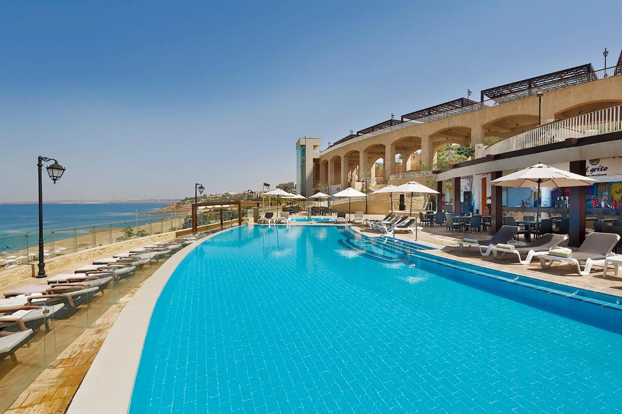 Swimming pool in Crowne Plaza Jordan Dead Sea Resort & Spa by IHG