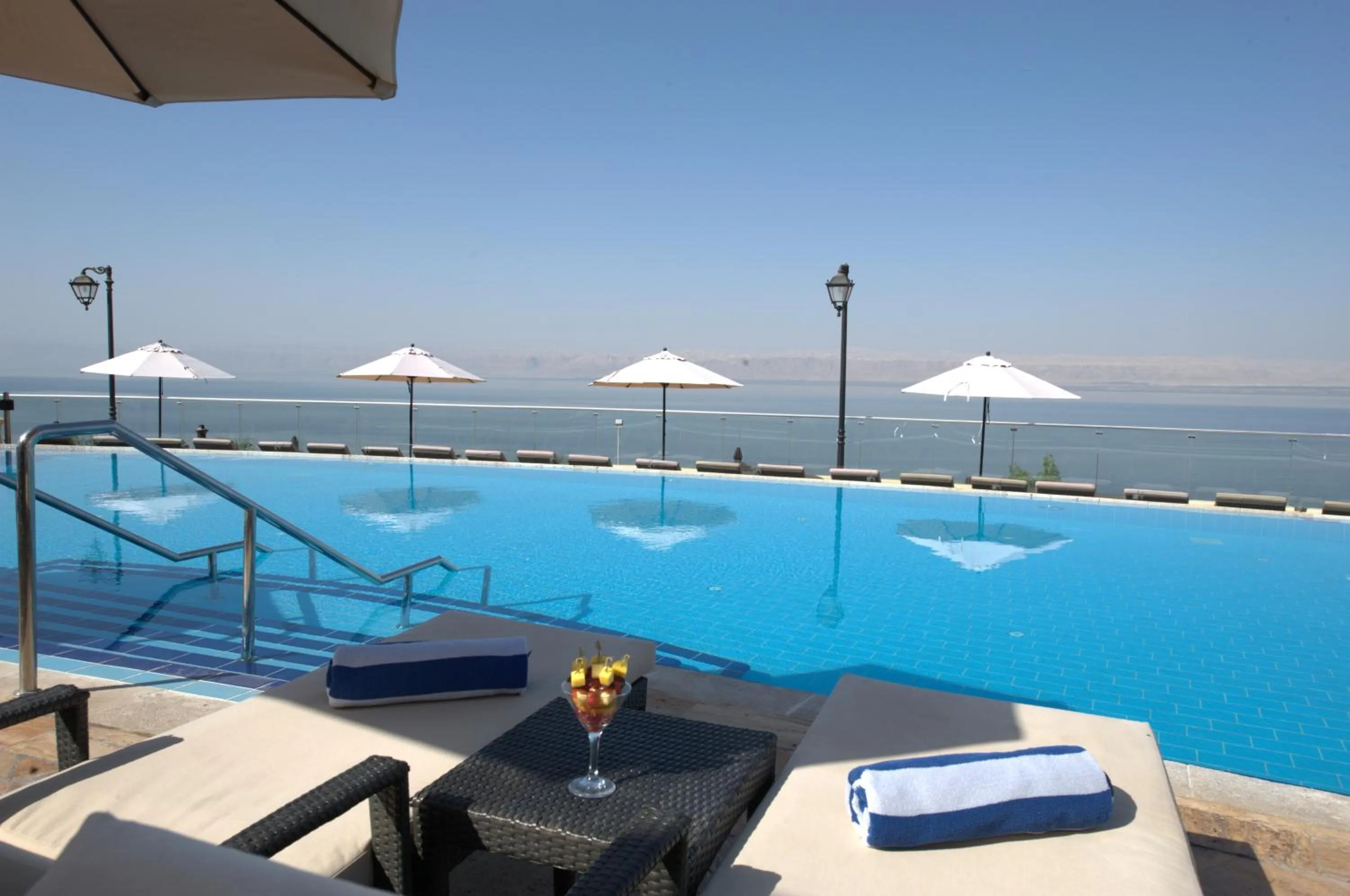 Pool view in Crowne Plaza Jordan Dead Sea Resort & Spa by IHG