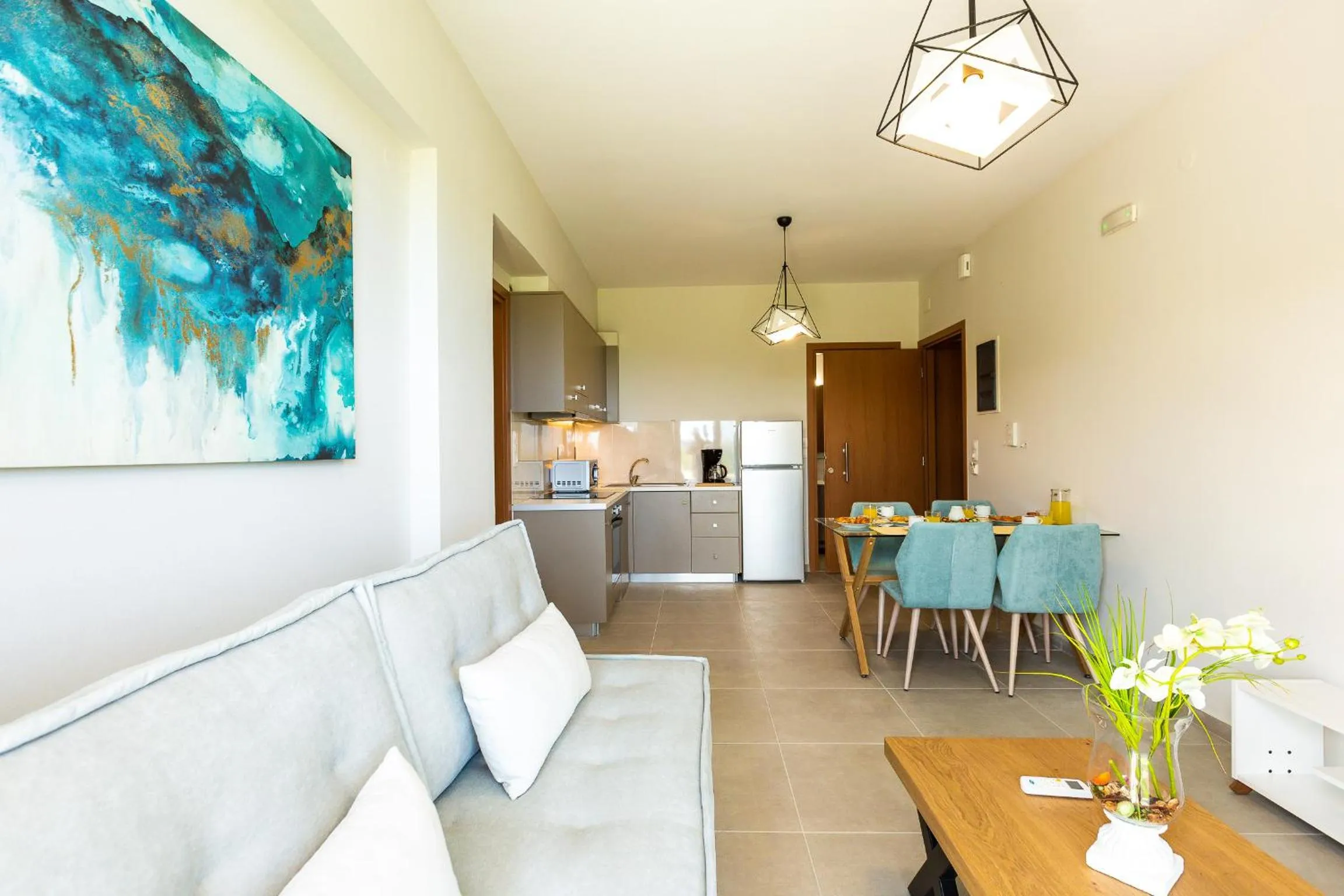 Living room in Vigla Suites