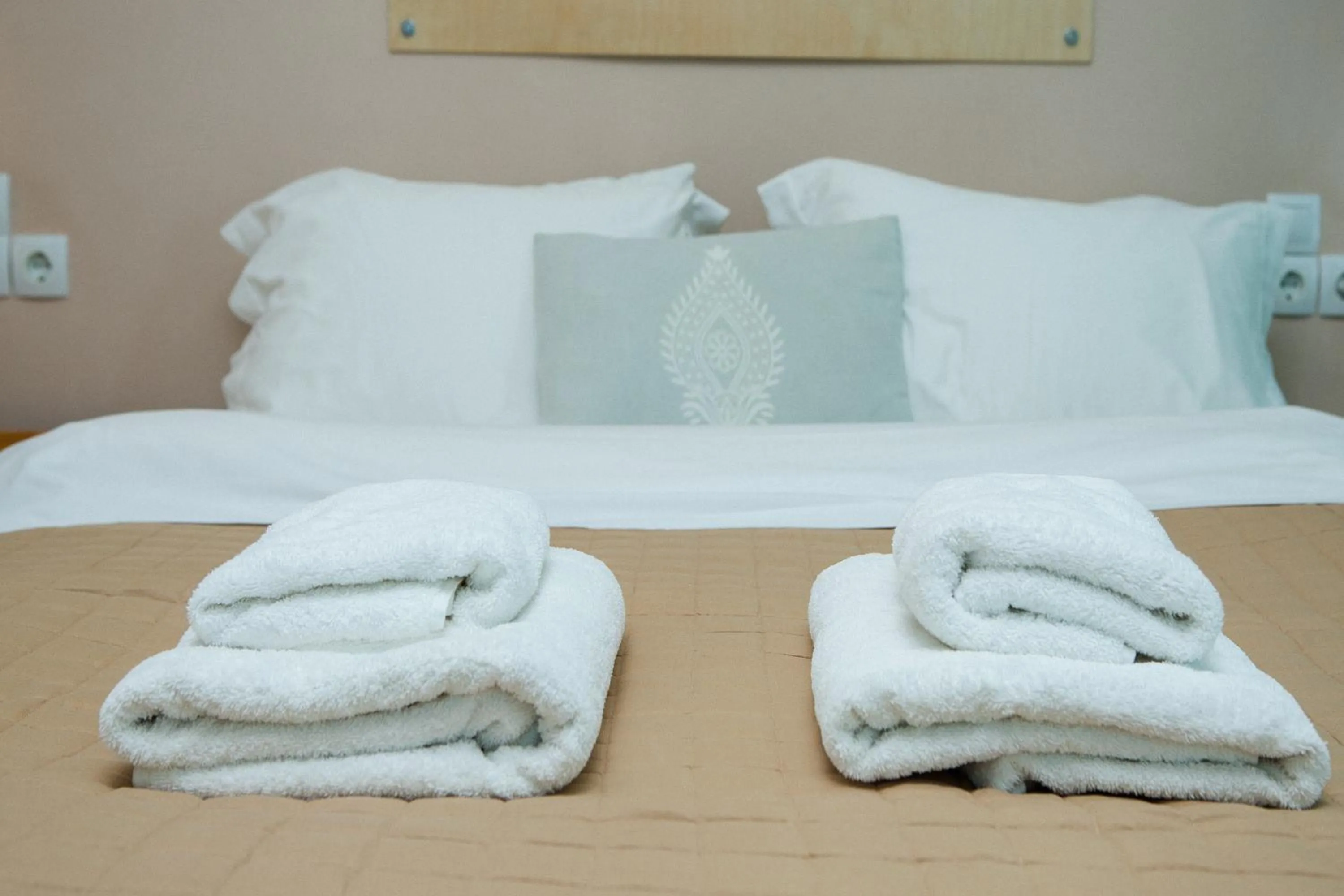 Bed in Arodamos Studios & Apts