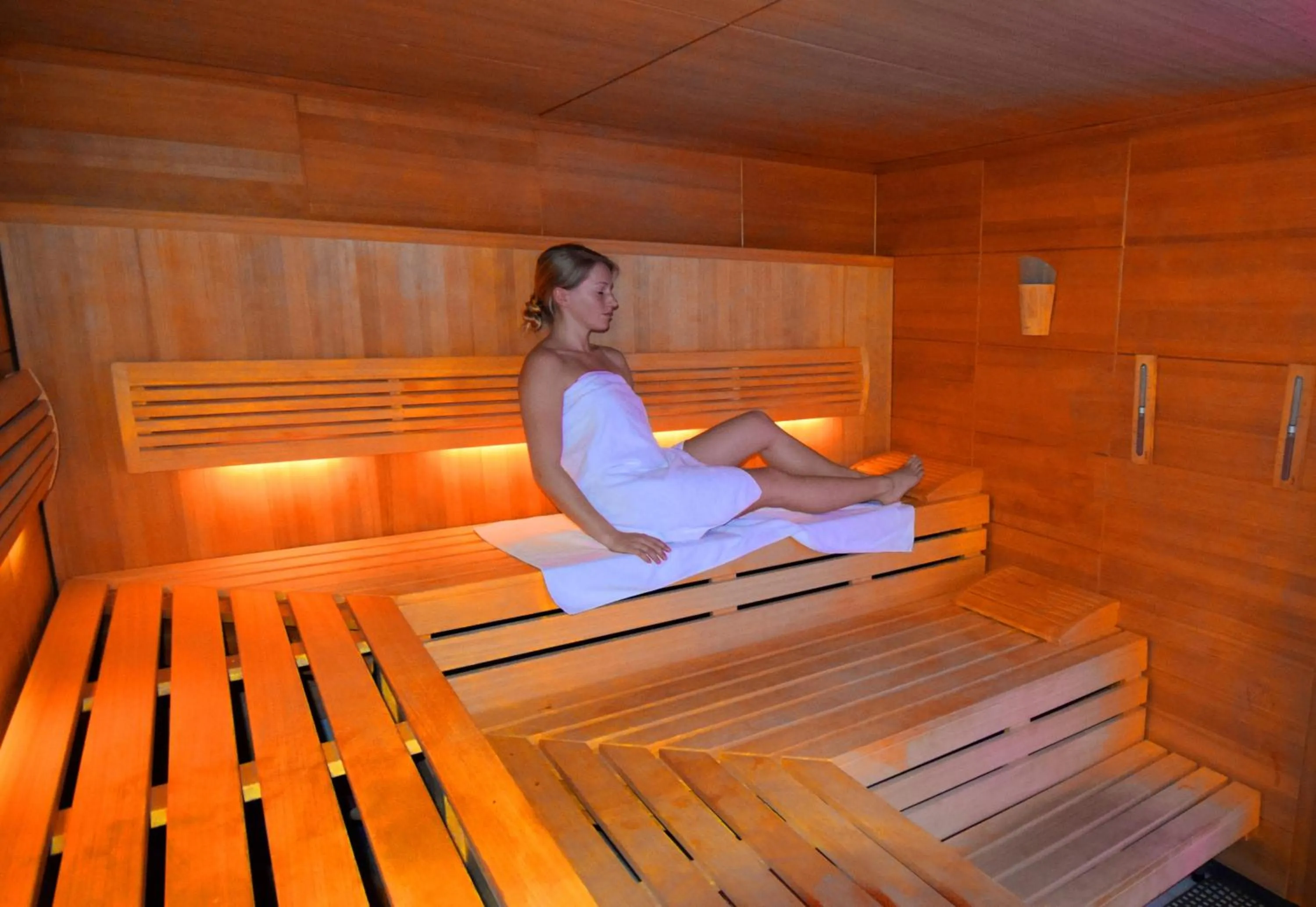 Sauna in Strandgrün Golf- & Spa Resort