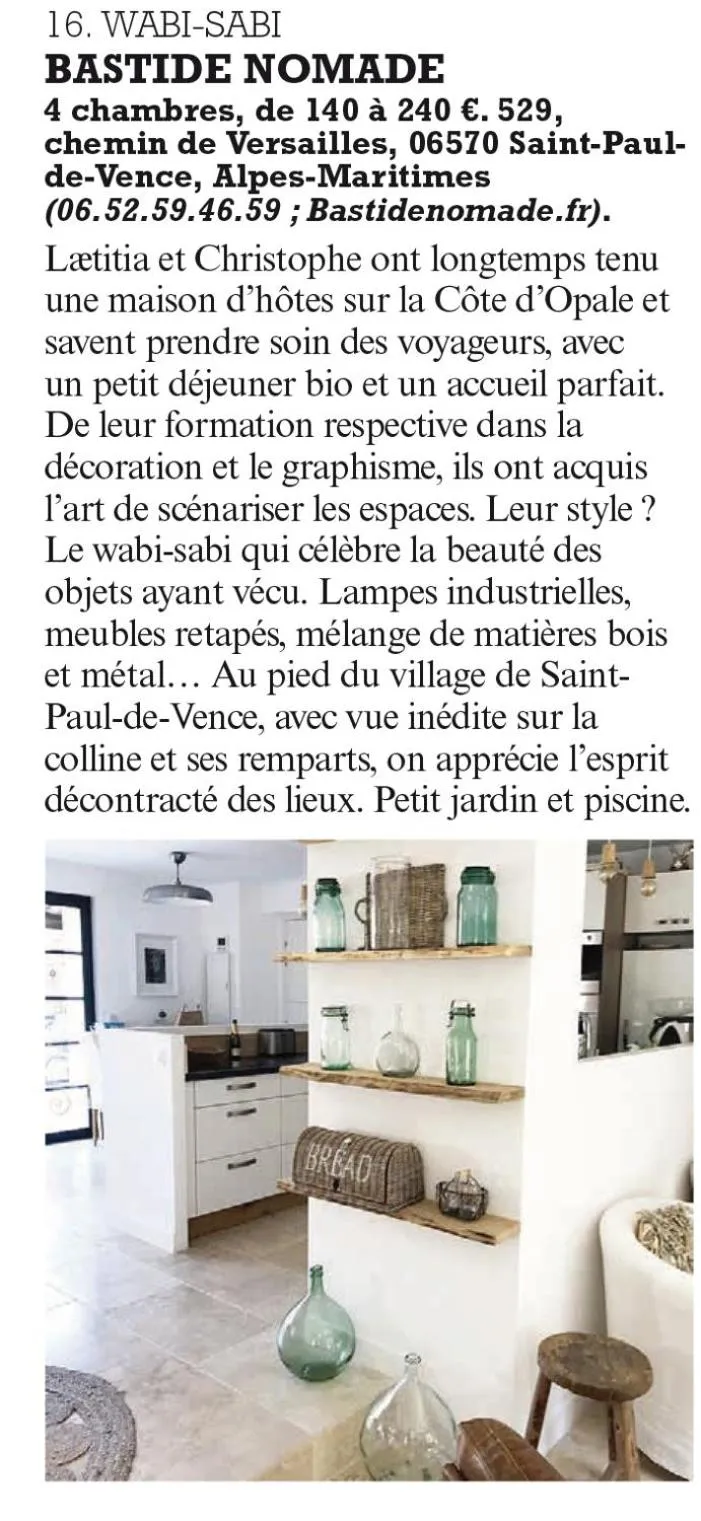 Bastide Nomade - guest house