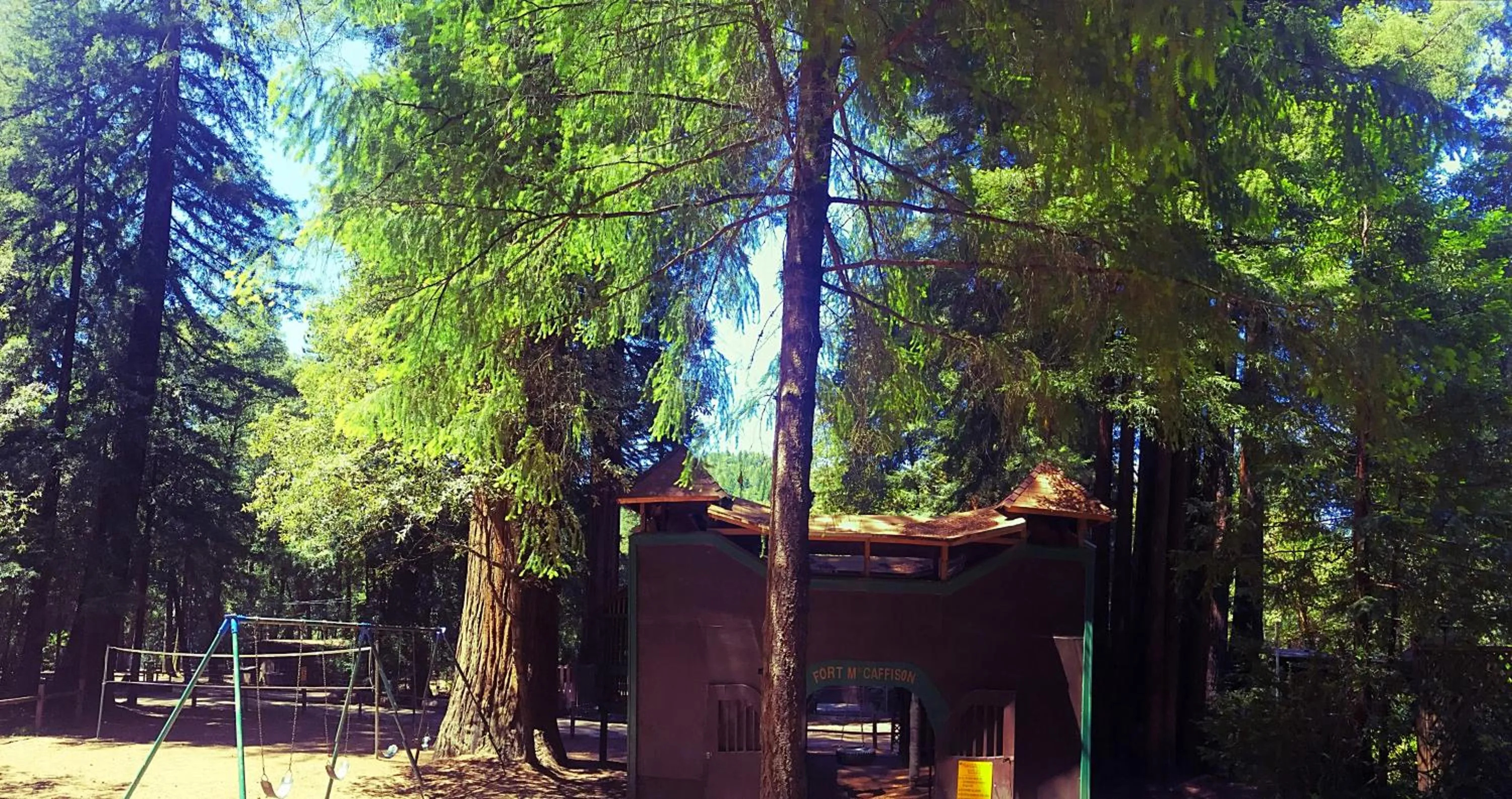 Children play ground in Redwoods River Resort & Campground