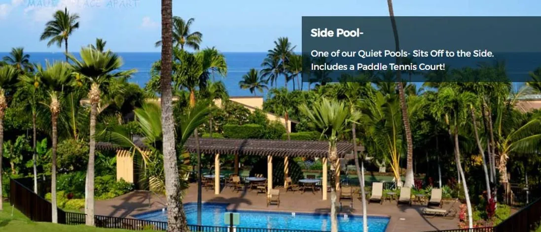 Pool view in 9B EKAHI VILLAGE-STUDIO BATH, GARDEN VIEW - 1 MINUTE STROLL to BEACH!