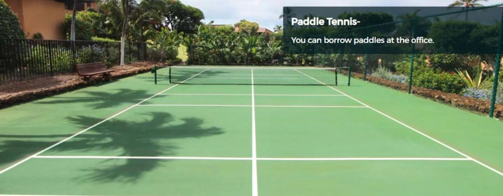 Tennis court in 9B EKAHI VILLAGE-STUDIO BATH, GARDEN VIEW - 1 MINUTE STROLL to BEACH!