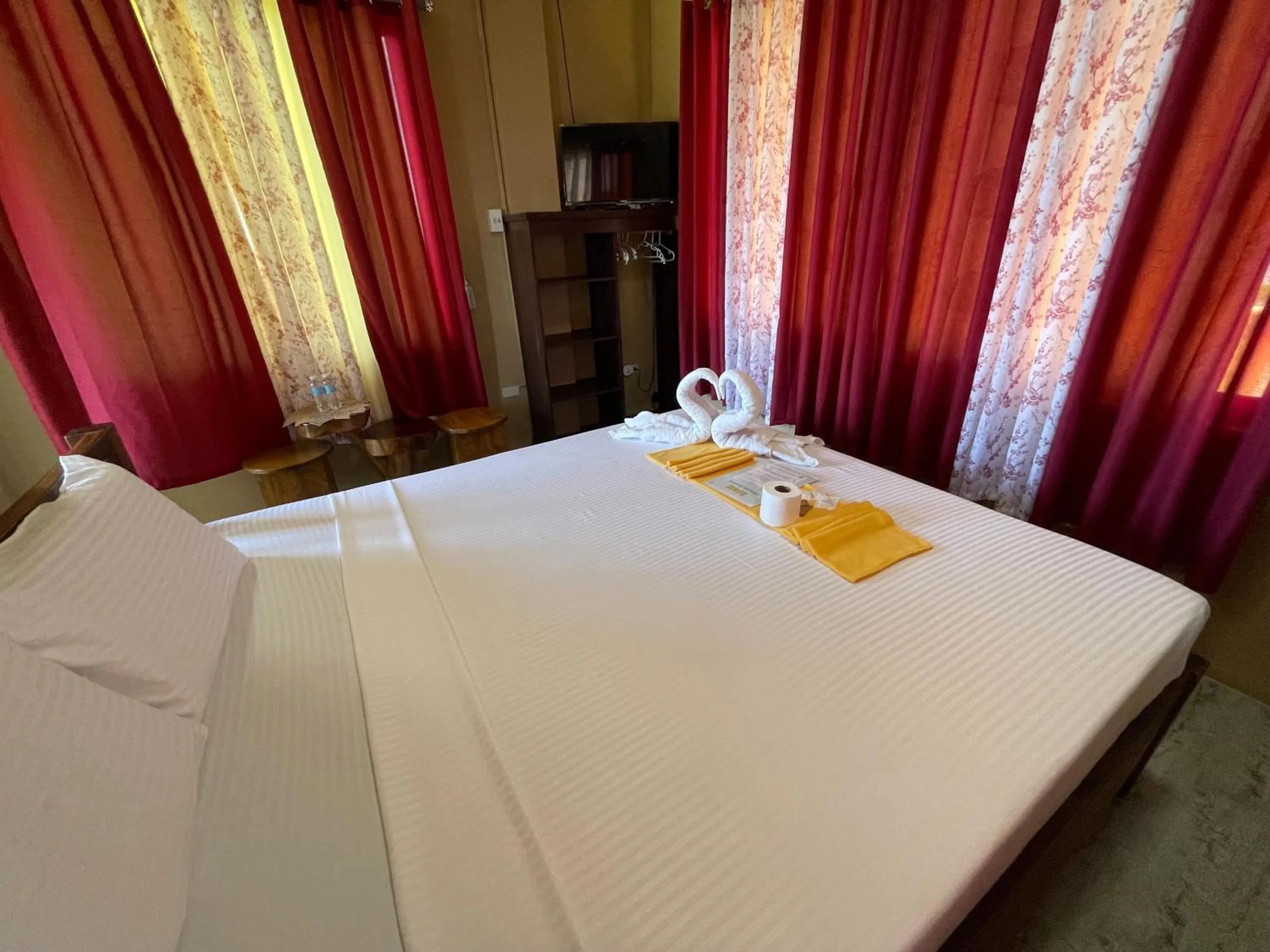 Bed in Oceanfront Beach Resort