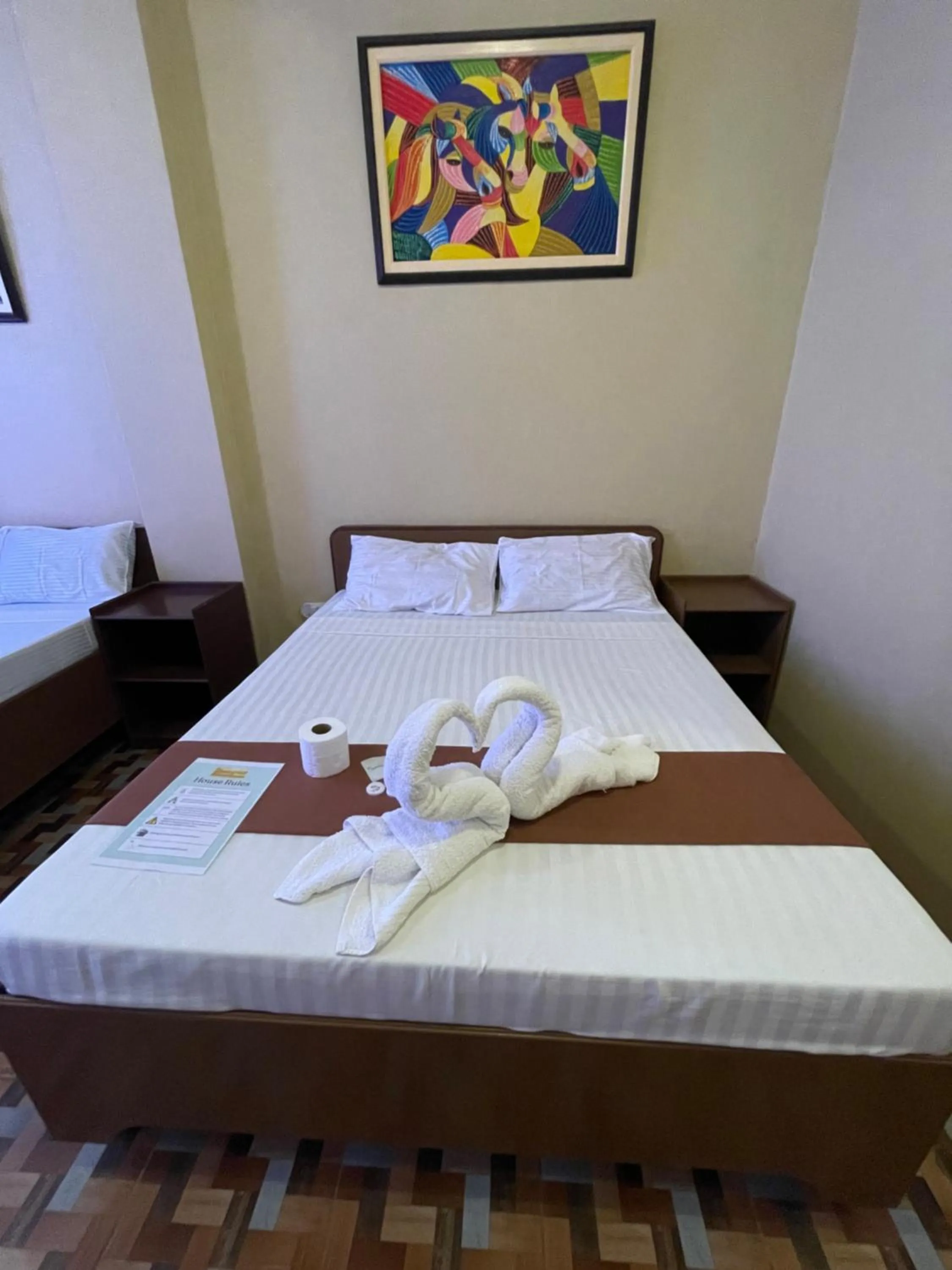 Bed in Oceanfront Beach Resort