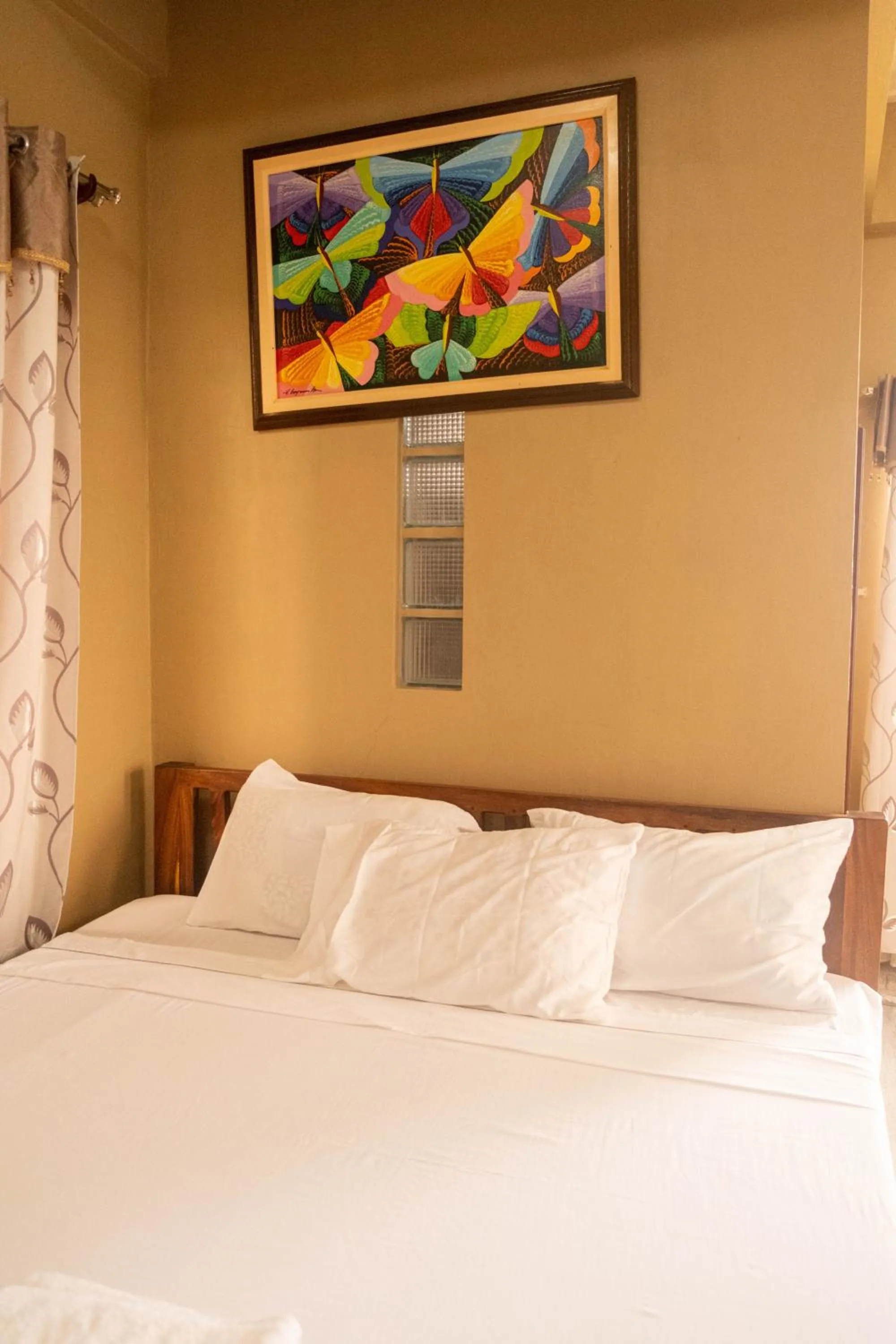 Bed in Oceanfront Beach Resort