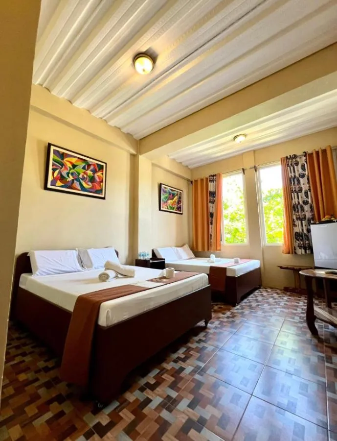 Bed in Oceanfront Beach Resort