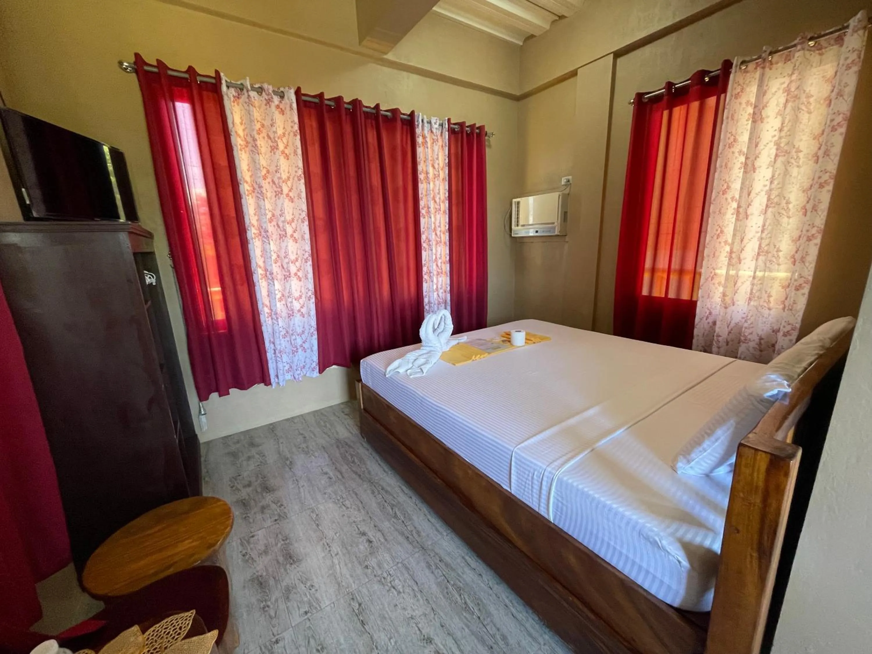 Bed in Oceanfront Beach Resort