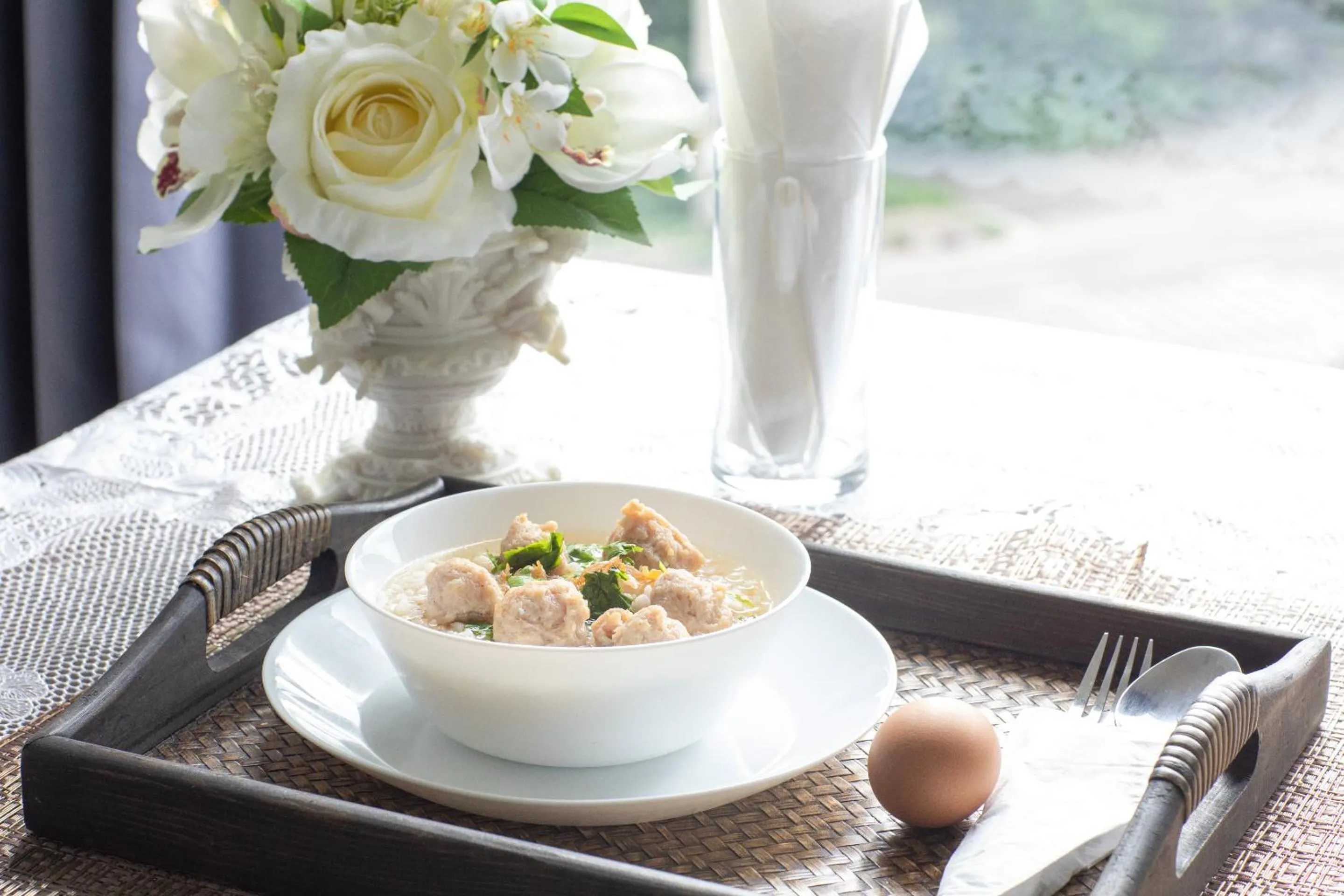 Breakfast in The Greenery central suite & hotel