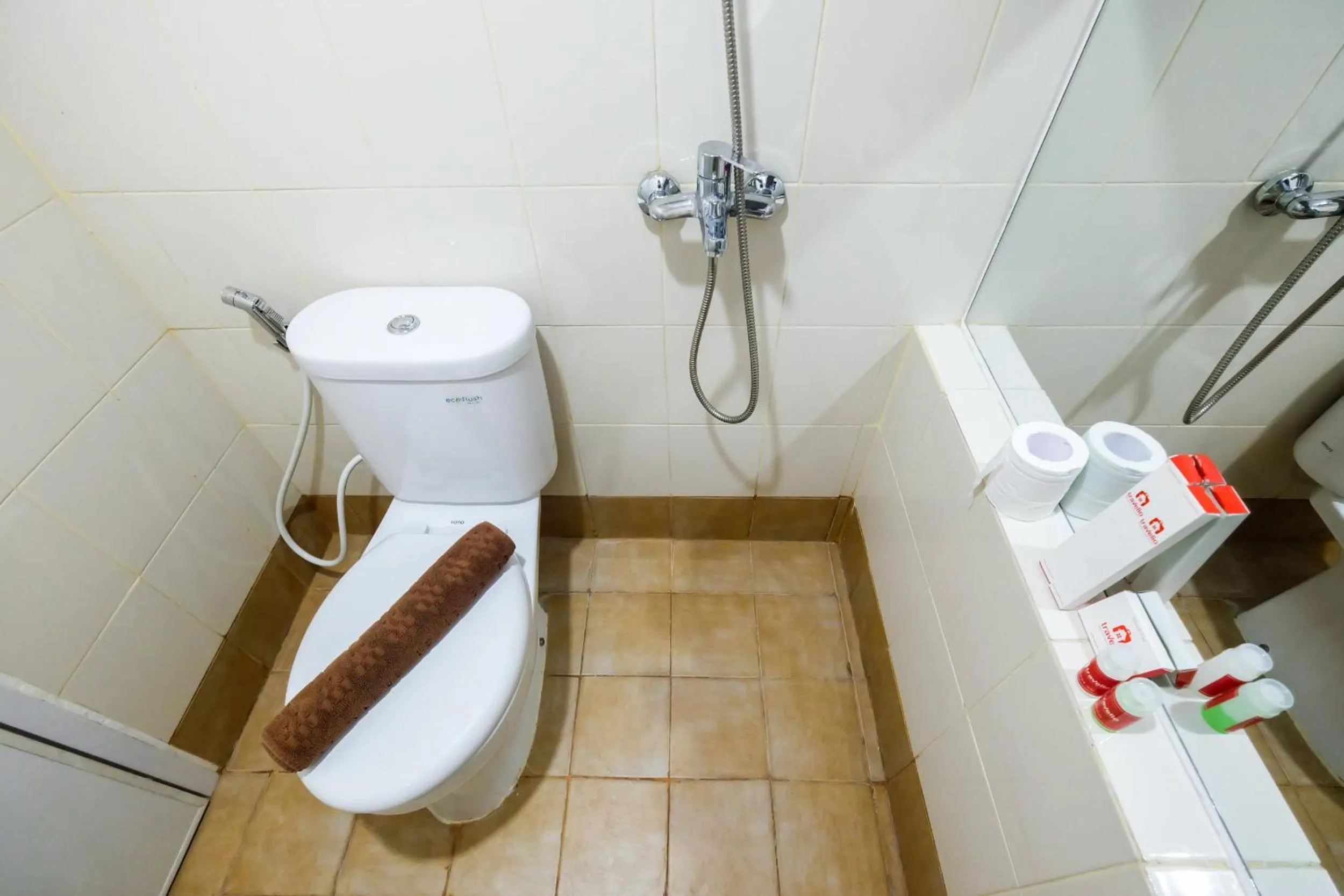 Bathroom in Modern and Comfort 2BR Bassura City Apartment By Travelio