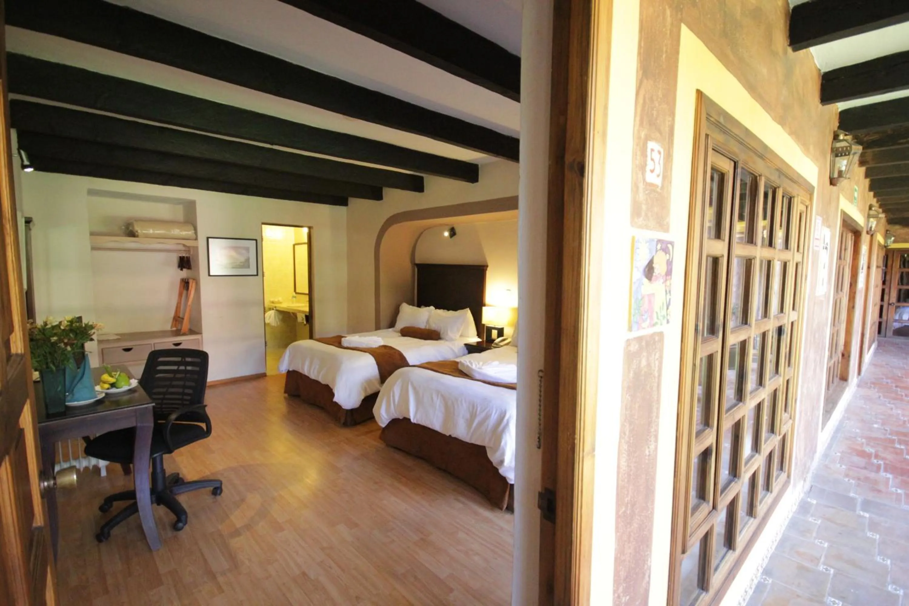 Bed in Hotel Casa Mexicana