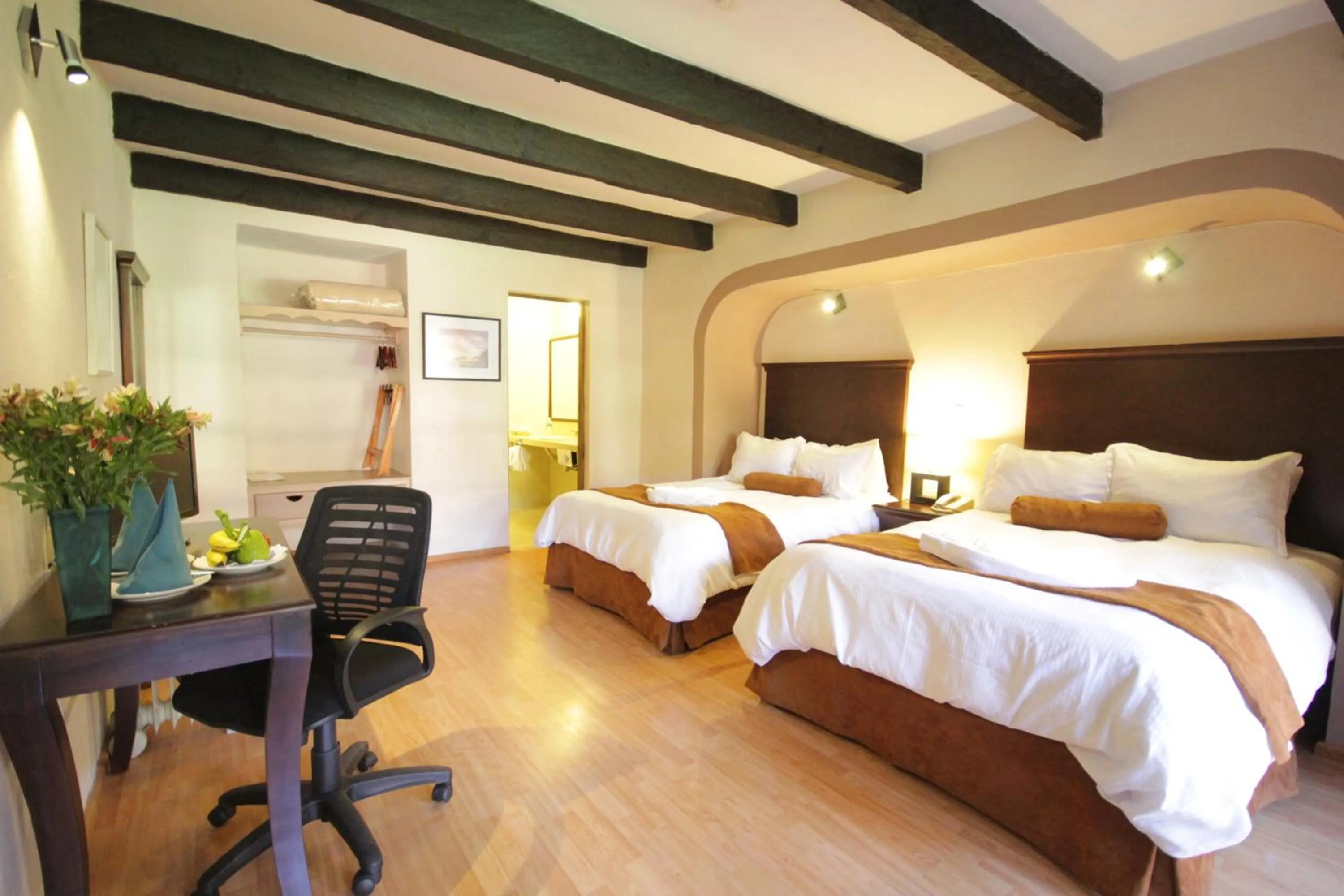 Decorative detail, Bed in Hotel Casa Mexicana