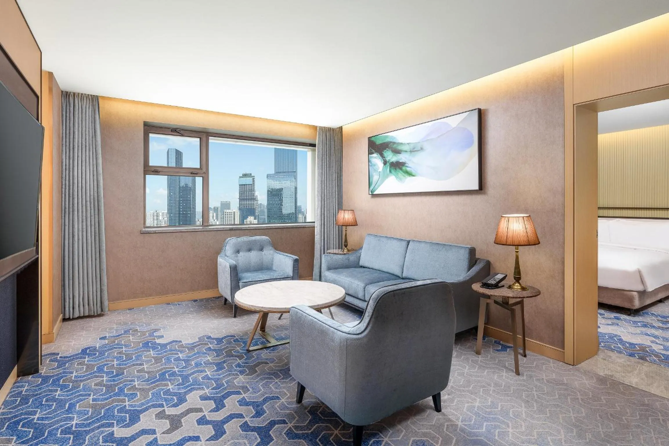 Living room, Bed in The Westin Shenyang