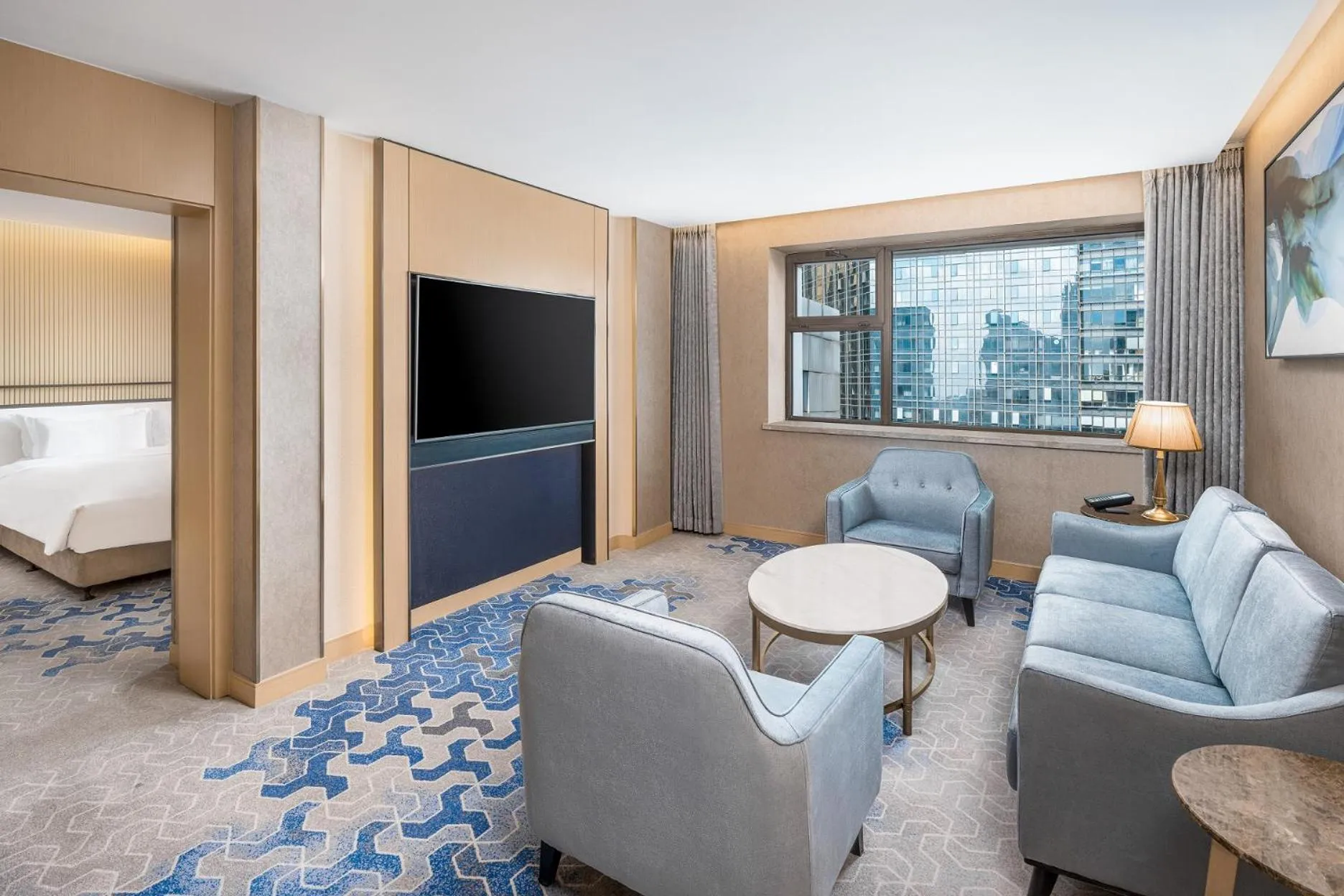 Living room, Bed in The Westin Shenyang